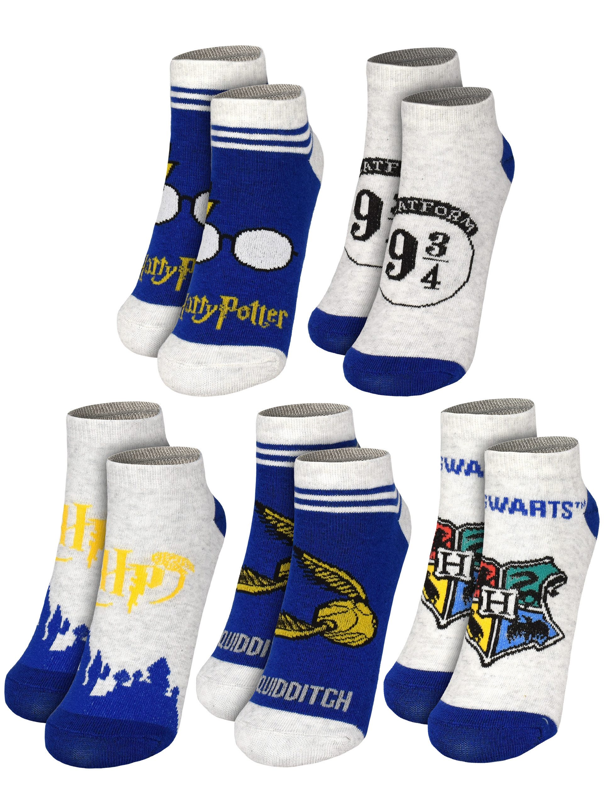 Socken Harry Potter Socken Hogwarts Kindersocken Söckchen 5er Pack