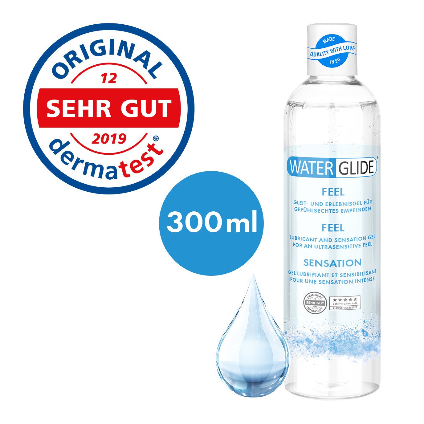 EIS Stimulationsgel EIS Waterglide 'Feel', 300ml, Gleit-& Erlebnisgel, wasserbasiert, 0-tlg.