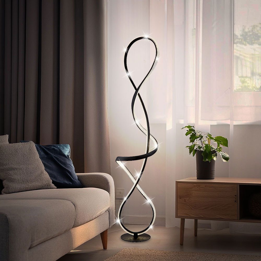 GLOBO LIGHTING LED Stehlampe, LED-Leuchtmittel fest verbaut, Neutralweiß, Stehlampe Stehleuchte Designlampe LED Kristallleuchte Höhe 132,5 cm