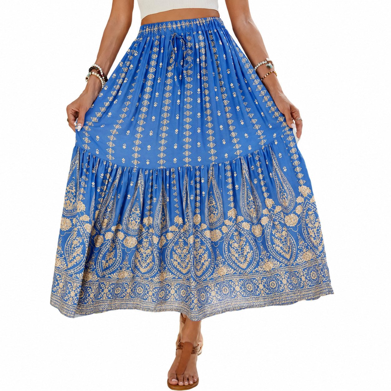 MOPUEA Sommerrock Strandkleid Maxirock Sommerrock Hosenrock für Damen Boho-Maxirock (Set, 1-tlg., Vielseitiges Boho-Design) Geeignet für viele Anlässe & Geschenkidee