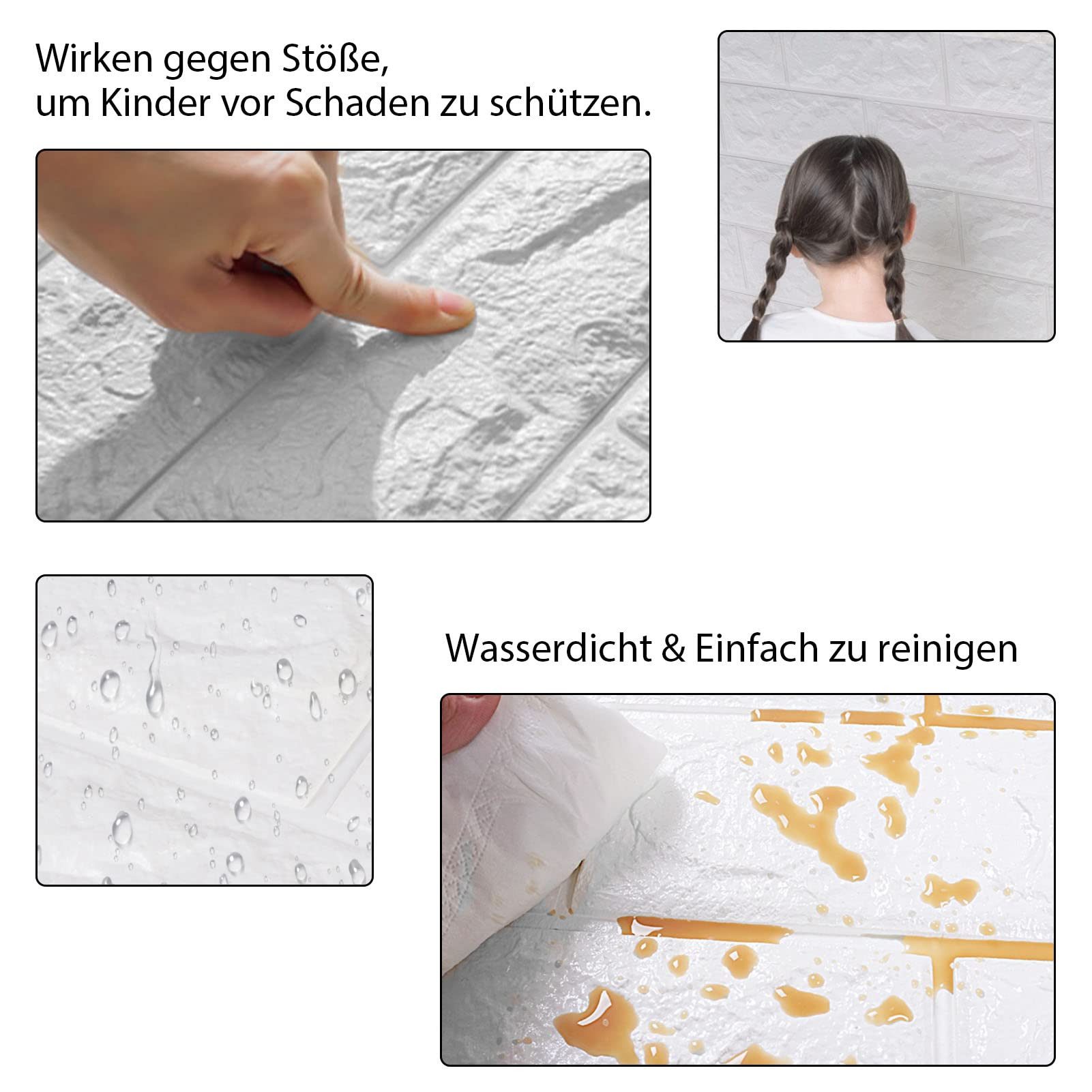 Youyijia Wandsticker Küchenrückwand Ziegel Wandaufkleber Deko (1 St)
