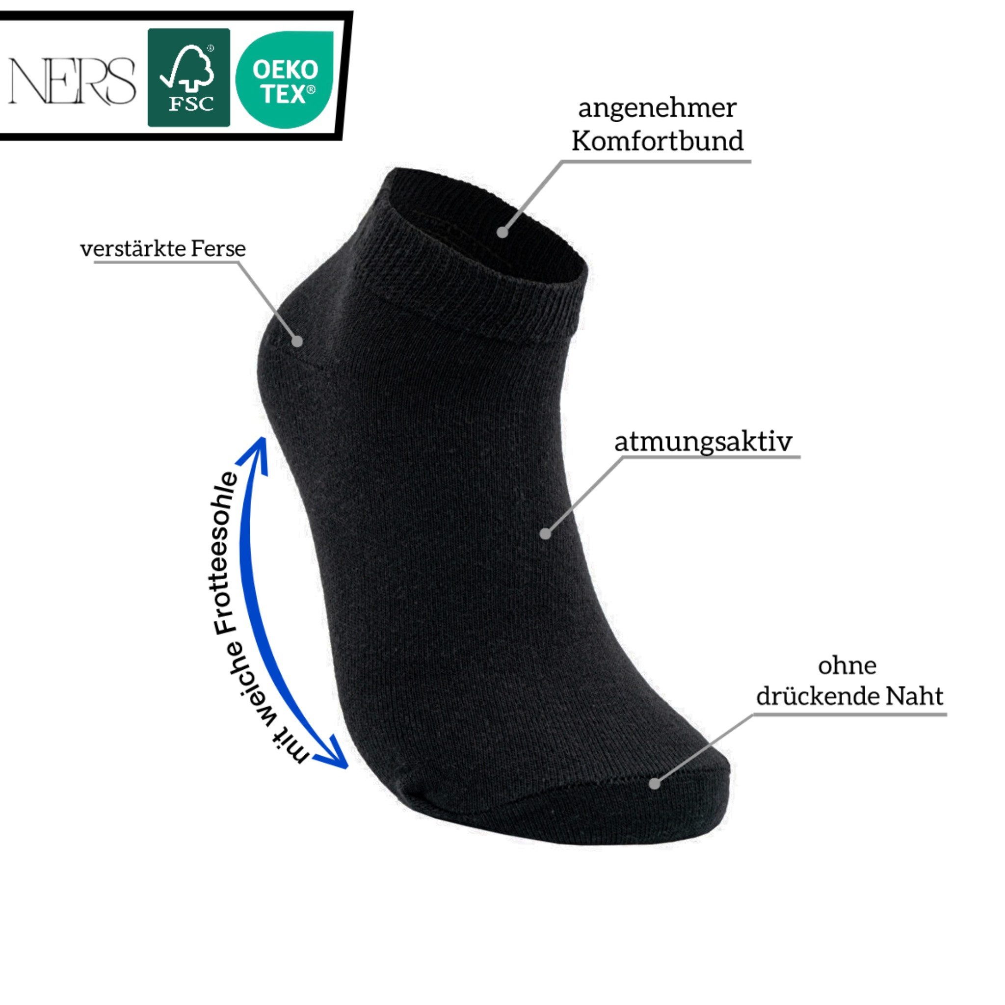NERS Sneakersocken aus Baumwolle 6 - günstig online kaufen