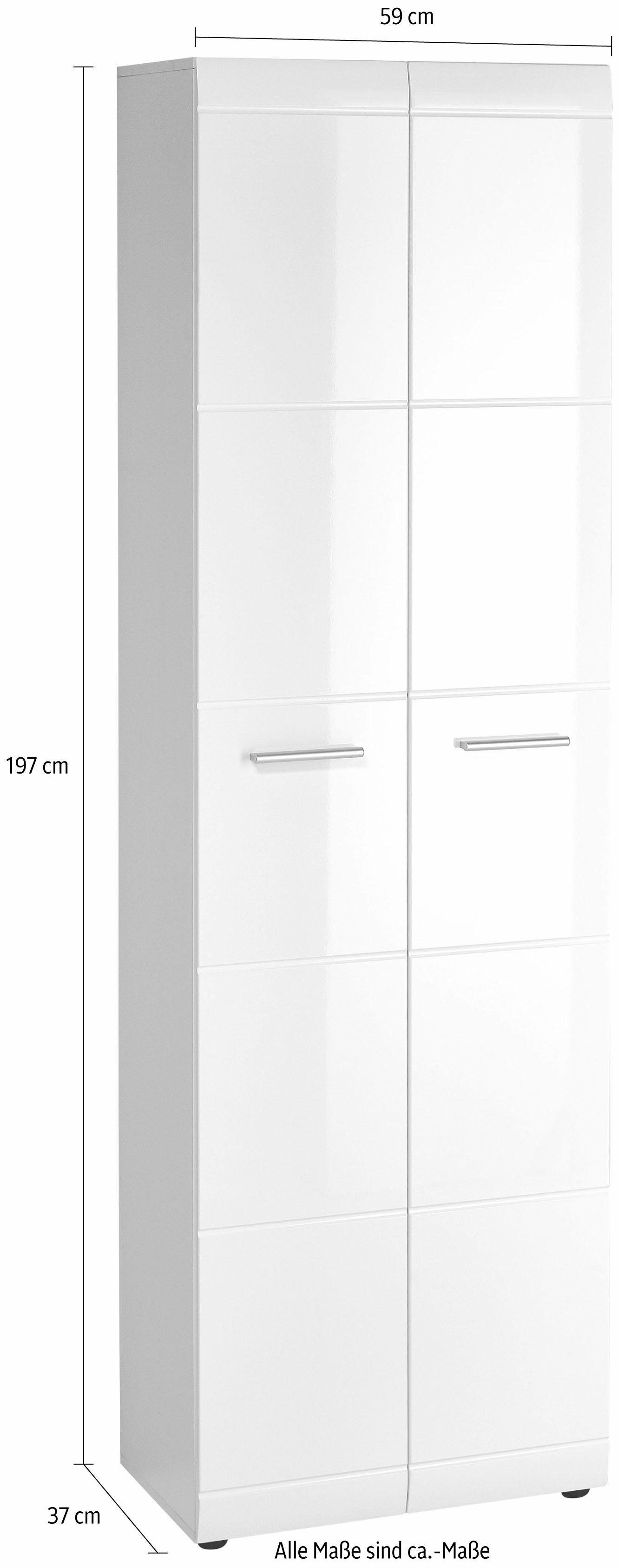 GERMANIA Garderobenschrank Adana Breite 59cm, Kleiderstange, verstellbare Böden, Made in Germany – Bild 5 von 5