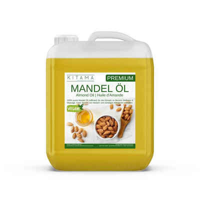 Kitama Körperöl Mandelöl Naturkosmetik - sanftes Baby-Öl, Pflege-Öl für Haut & Haar 5-Liter, Basisöl Massageöl