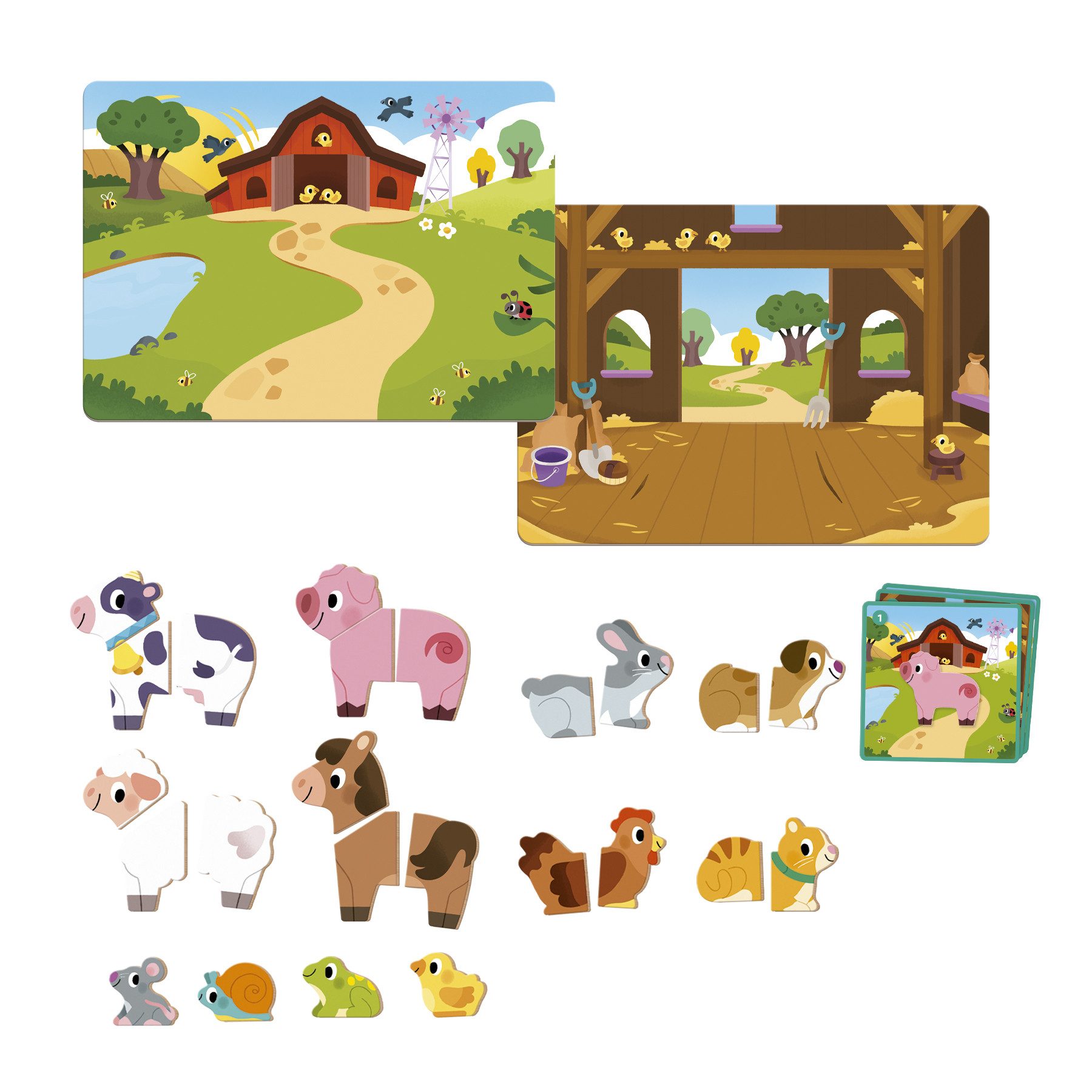 Goula Spiel Goula, Magnetic Farm, Kinderspielzeug, Kinderspiel, Made in Europa