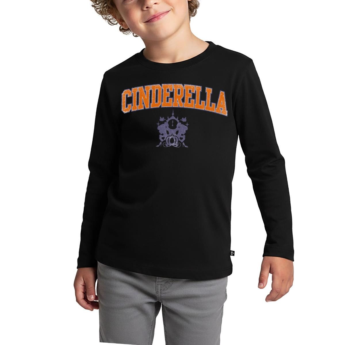 Spreadshirt T-Shirt Cinderella Schriftzug Mit Emblem Kinder Premium Langarmshirt (1-tlg)