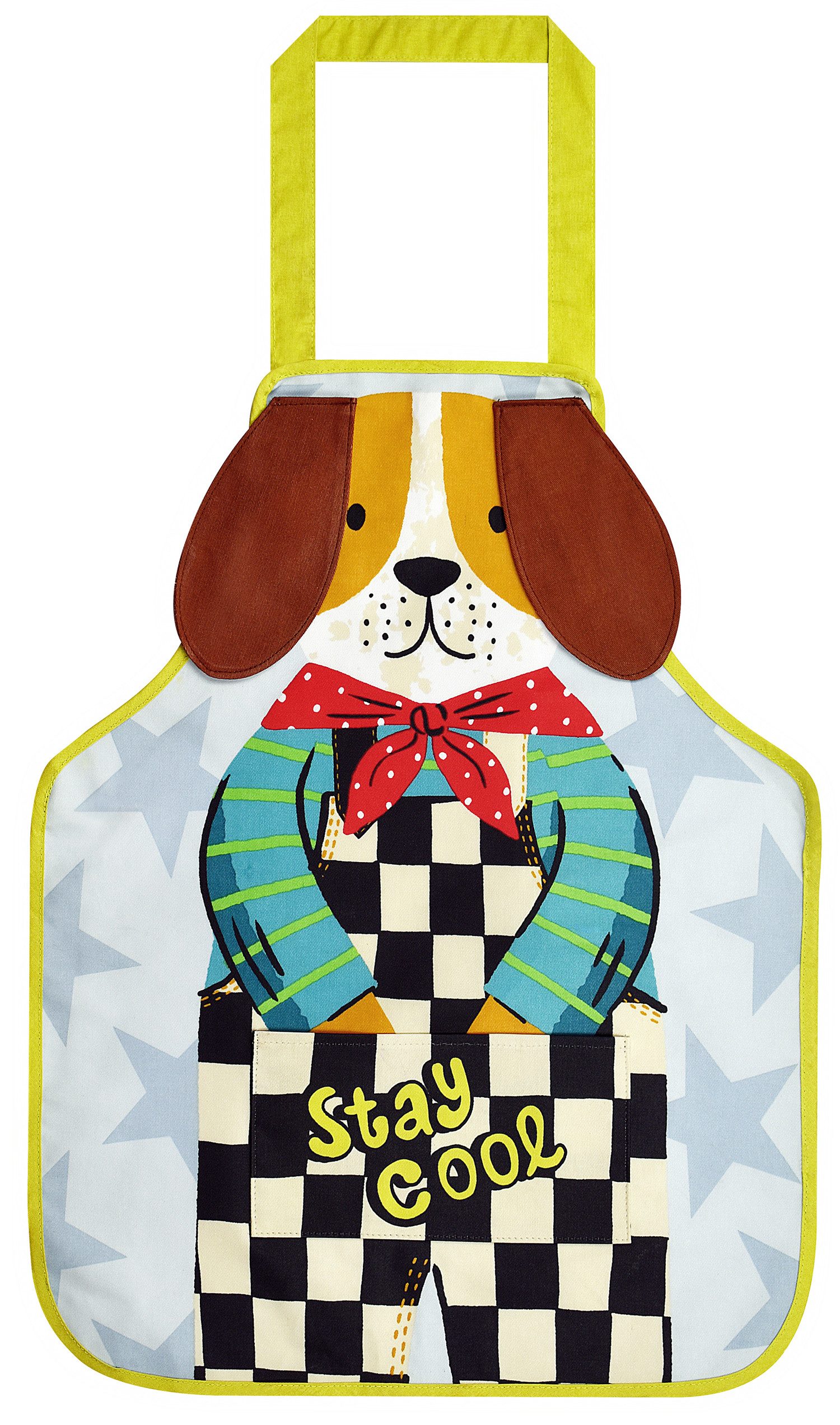 Ulster Weavers Kochschürze Dexter Dog, (1-tlg), Baumwolle mit PVC-Überzug ca.42x57cm Kinderschürze Bastel-/Malschürze