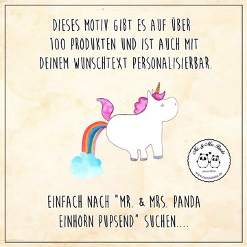 Mr. & Mrs. Panda Aufbewahrungsdose Einhorn Pupsen - Rot Pastell - Geschenk, Keksdose, Spaß, Pegasus, Ein (1 St), Einzigartiges Design