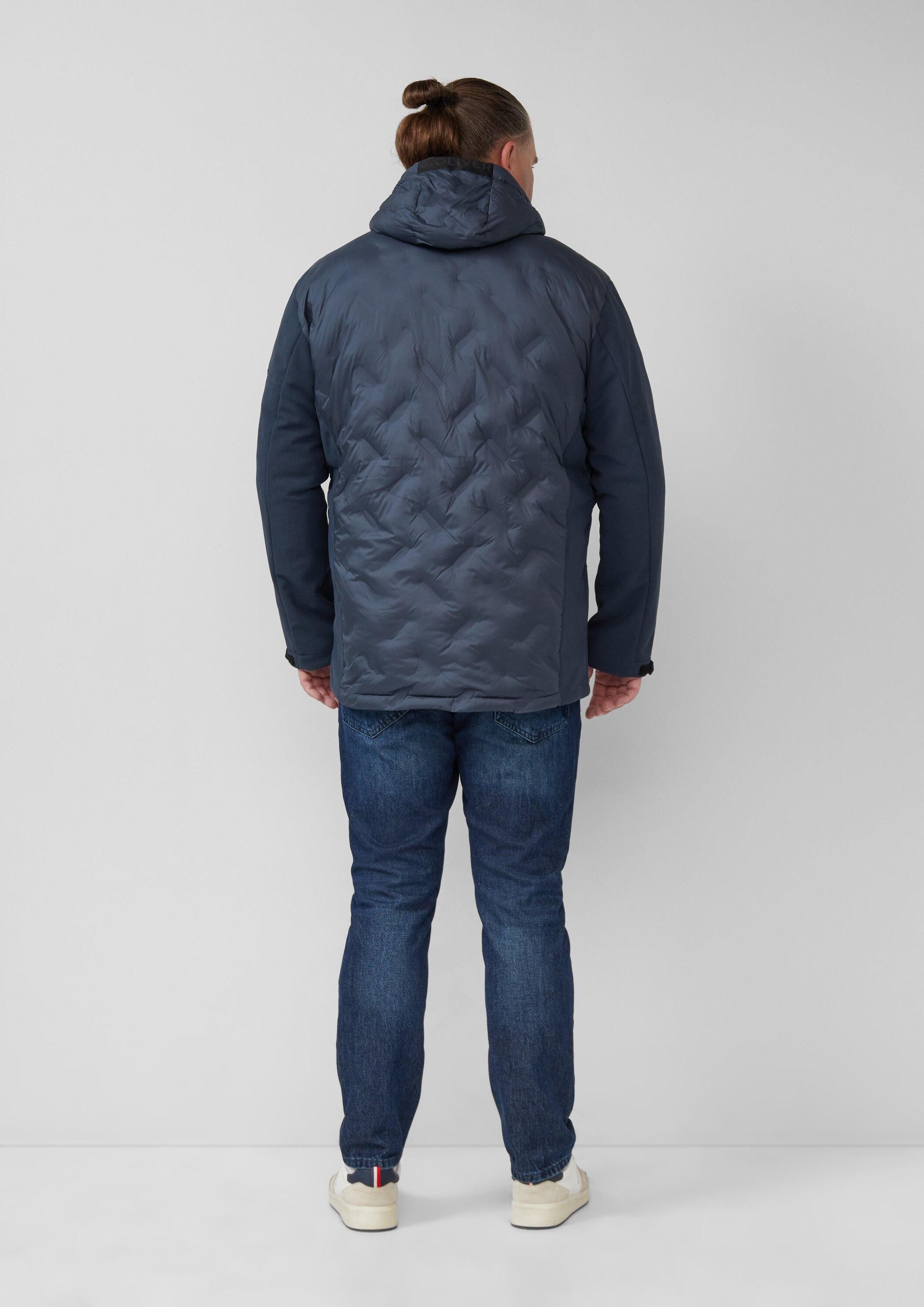 s.Oliver Funktionsjacke Outdoor-Jacke Hybrid-Jacke mit sportiven Details und Kapuze
