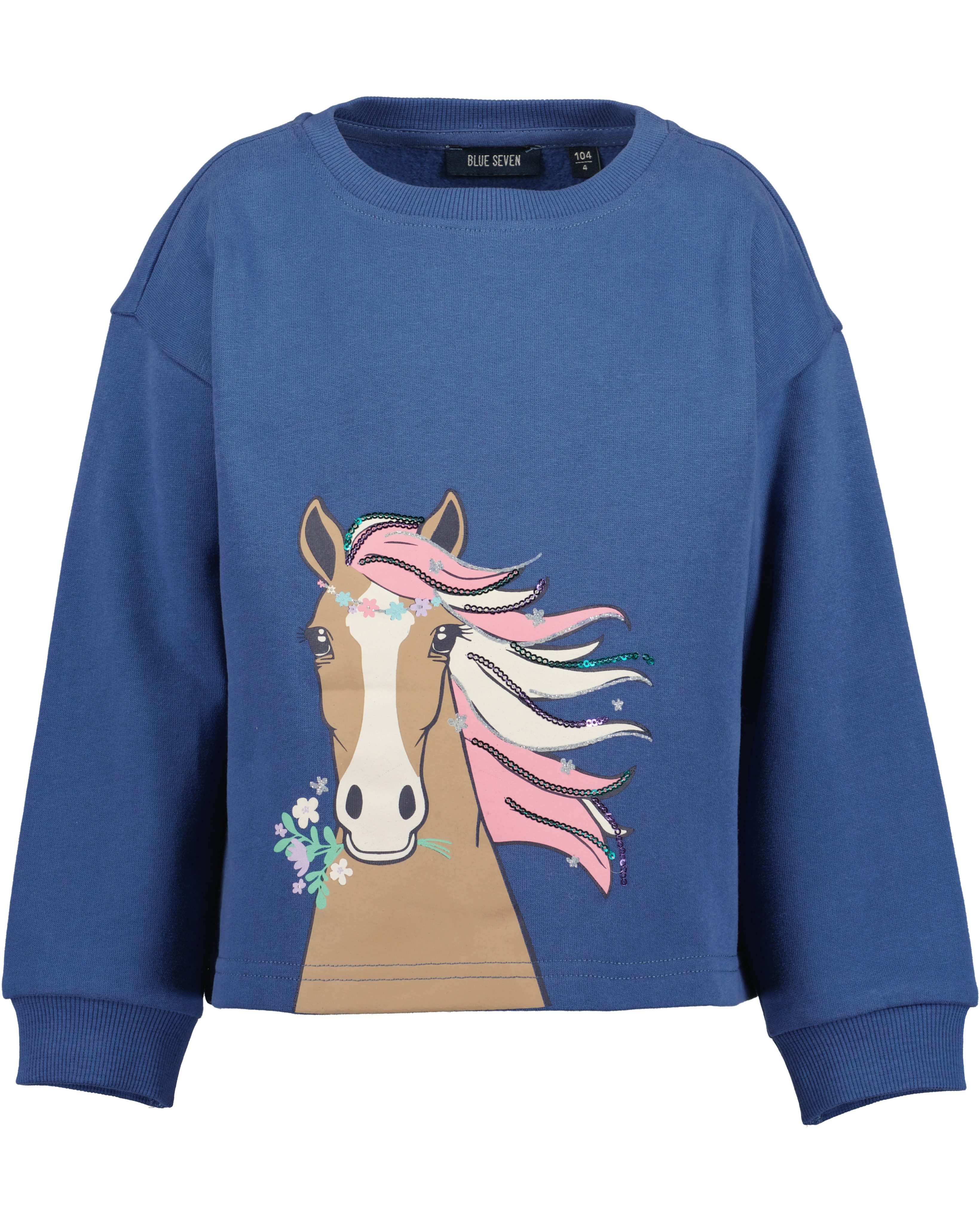 Blue Seven Sweatshirt Baumwolle, mit Glitzerdruck und Paillettendetail
