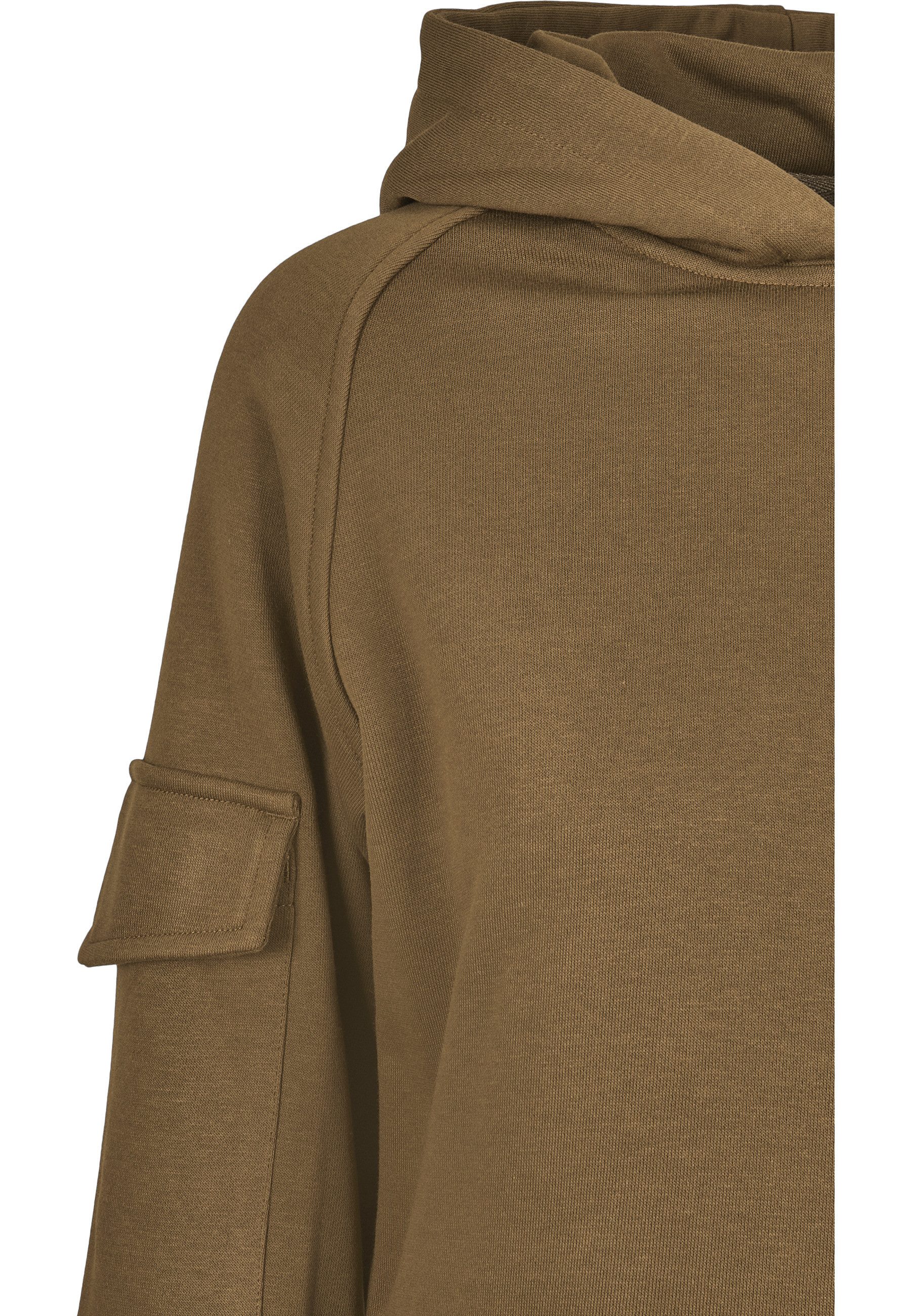 URBAN CLASSICS Rundhalspullover Urban Classics Damen Ladies Short Worker Hoody (1-tlg)