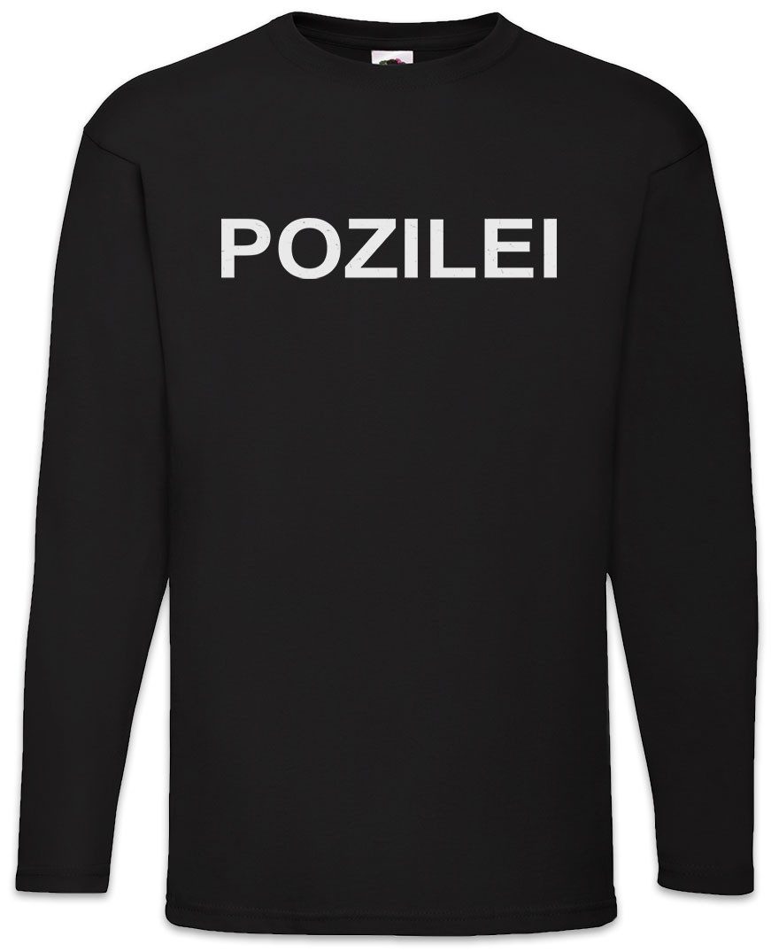 Langarmshirt Pozilei Langarm T-Shirt Polizei Fun Kostüm Fasching Karneval
