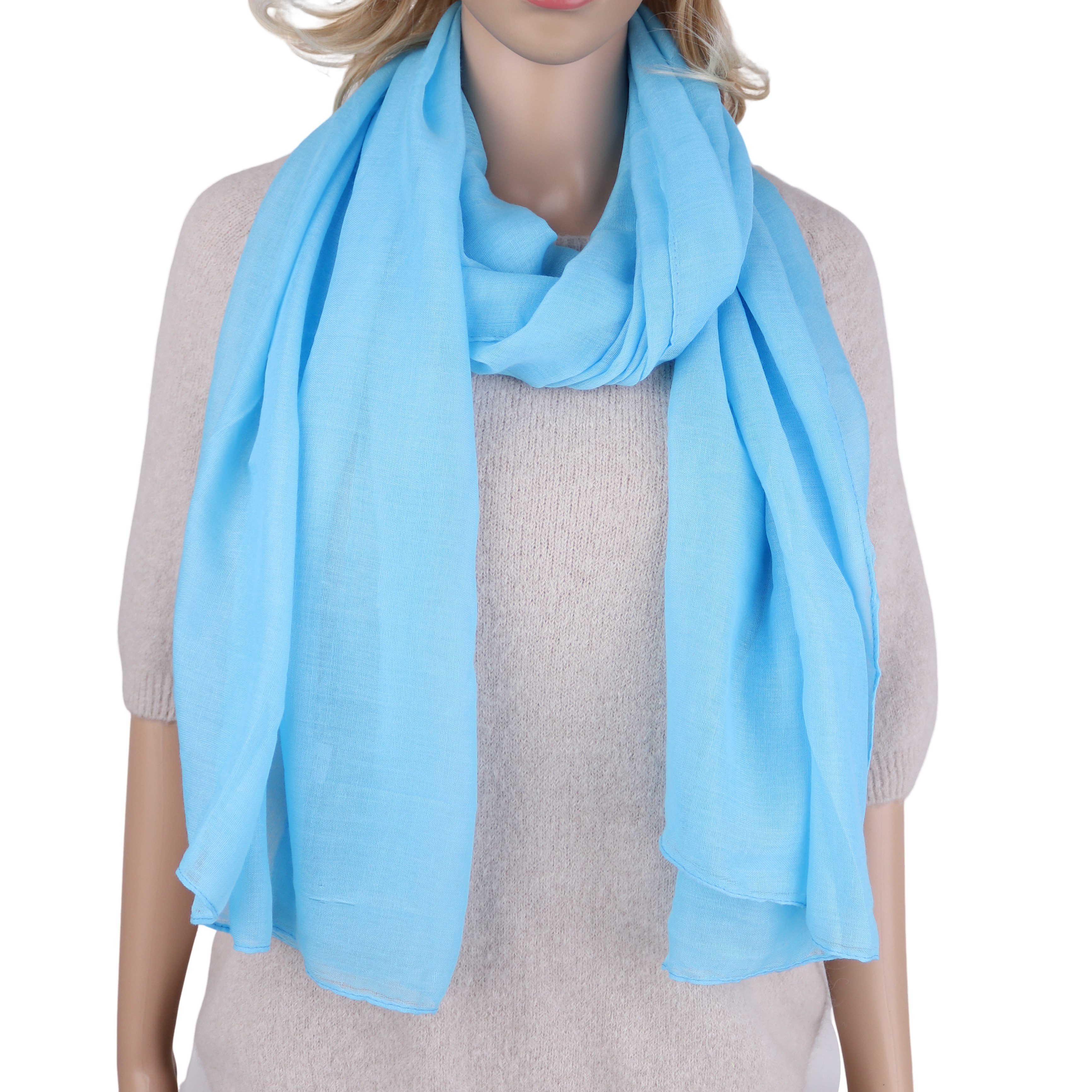 MIRROSI Modeschal weicher Unifarbe Schal 100% Baumwolle, (Viele tolle Farbe günstig online kaufen