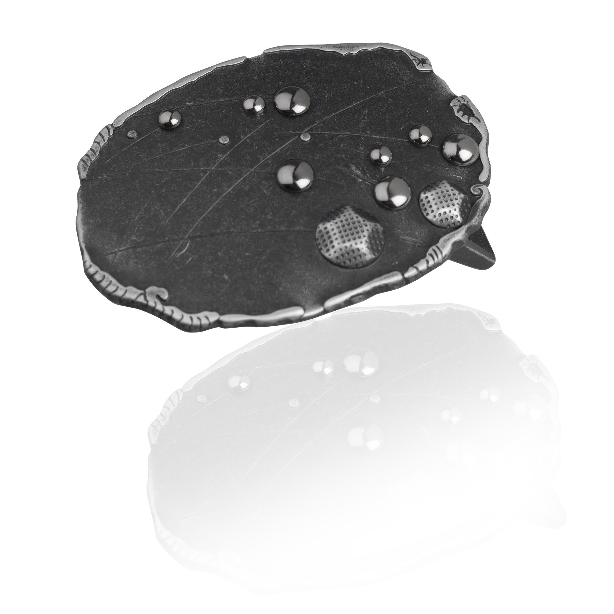 Gürtelschnalle 40mm Metall Silber - Buckle Dots - 334407520020
