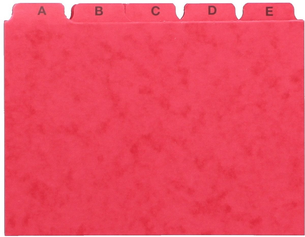 PAGNA Karteikasten Leitregister A6 A-Z Pressspan rot