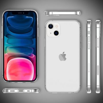 Nalia Smartphone-Hülle Apple iPhone 13 Mini, Klare Silikon Hülle / Extrem Transparent / Durchsichtig / Anti-Gelb