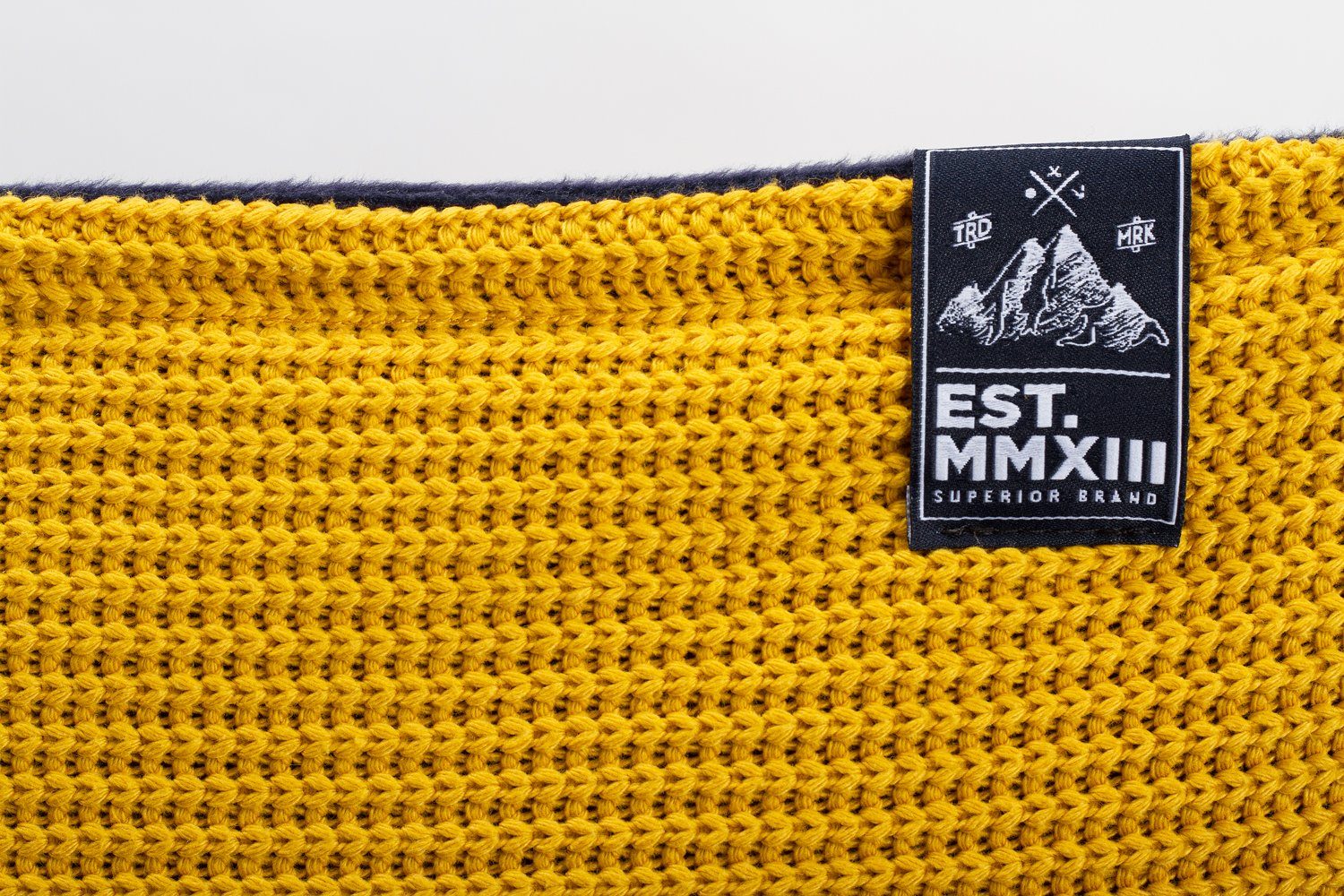 Manufaktur13 Modeschal Knit Hooded integriertem Windbreaker Schal, Kapuzenschal, mit Mustard Loop Strickschal, 