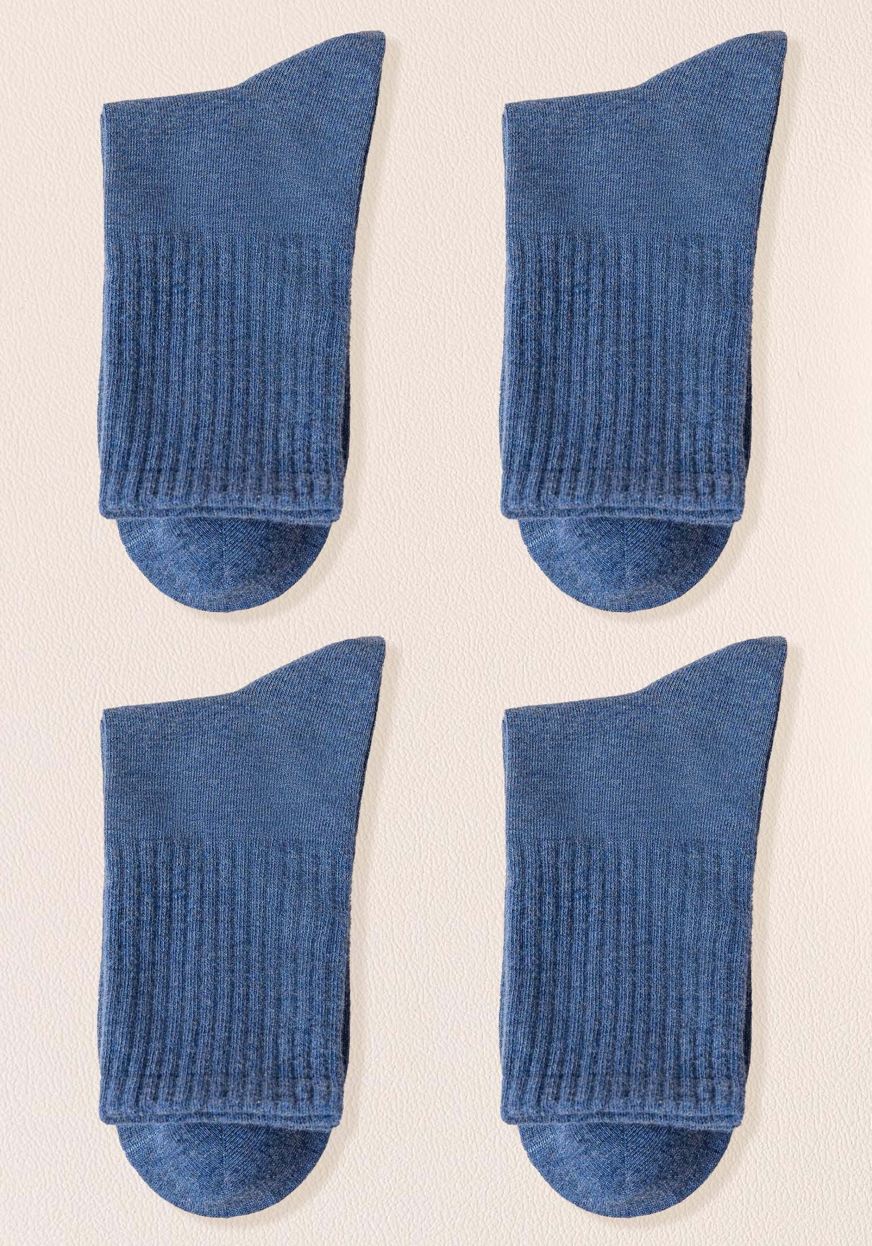 Einfarbig Blau mit MAGICSHE Baumwolle Basicsocken (8-Paar) für Basicsocken Herren 100%