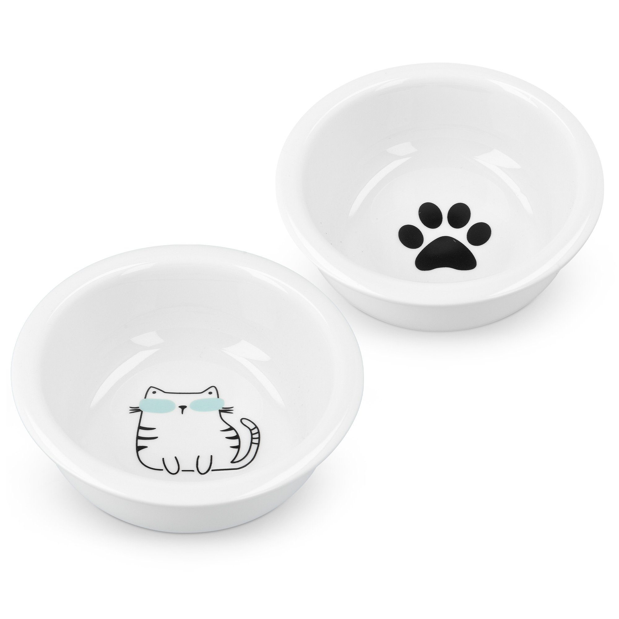 Napf Futterstation-Set für Katzen und Hunde, Keramiknapf, spülmaschinenfest