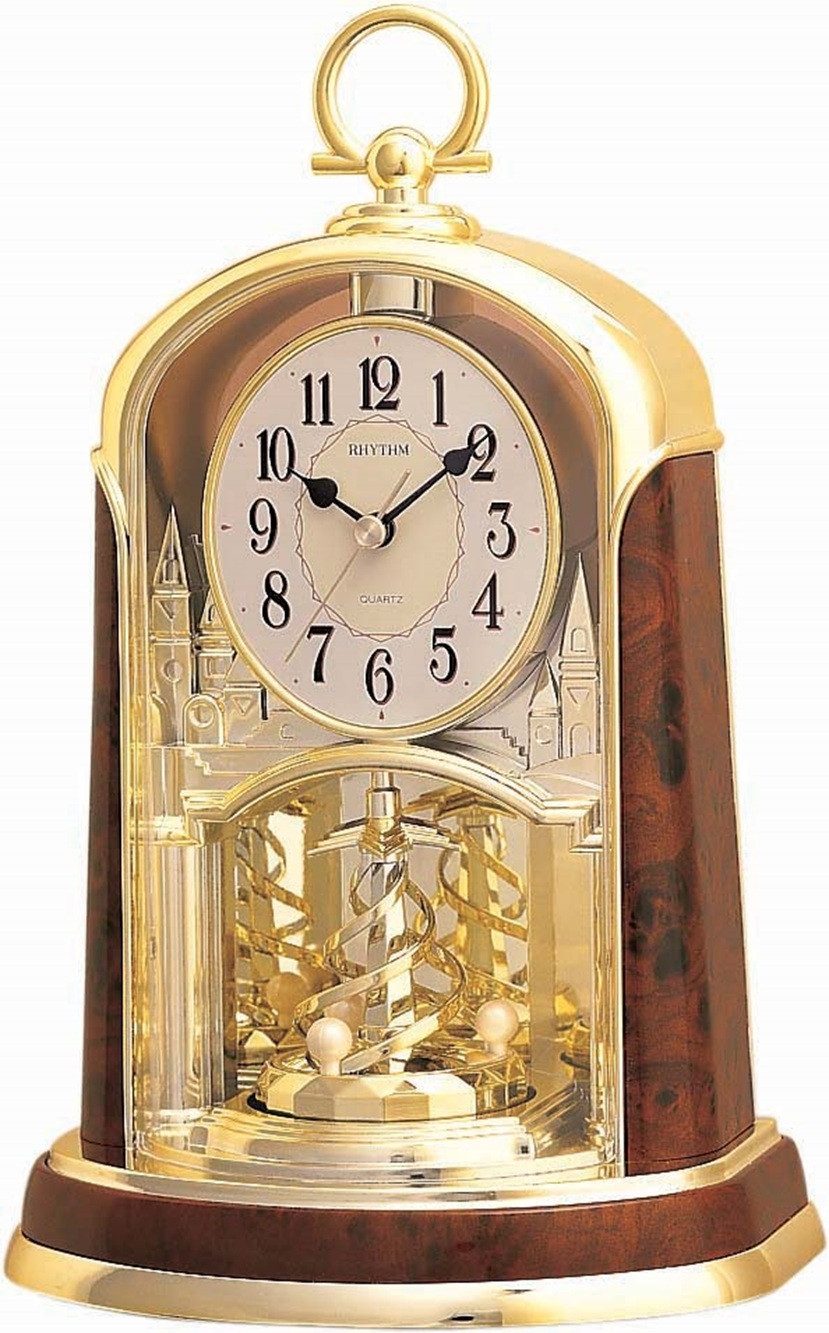 Pendeltischuhr Quartz Tischuhr mit Drehdrehpendel Rhythm 7713-20