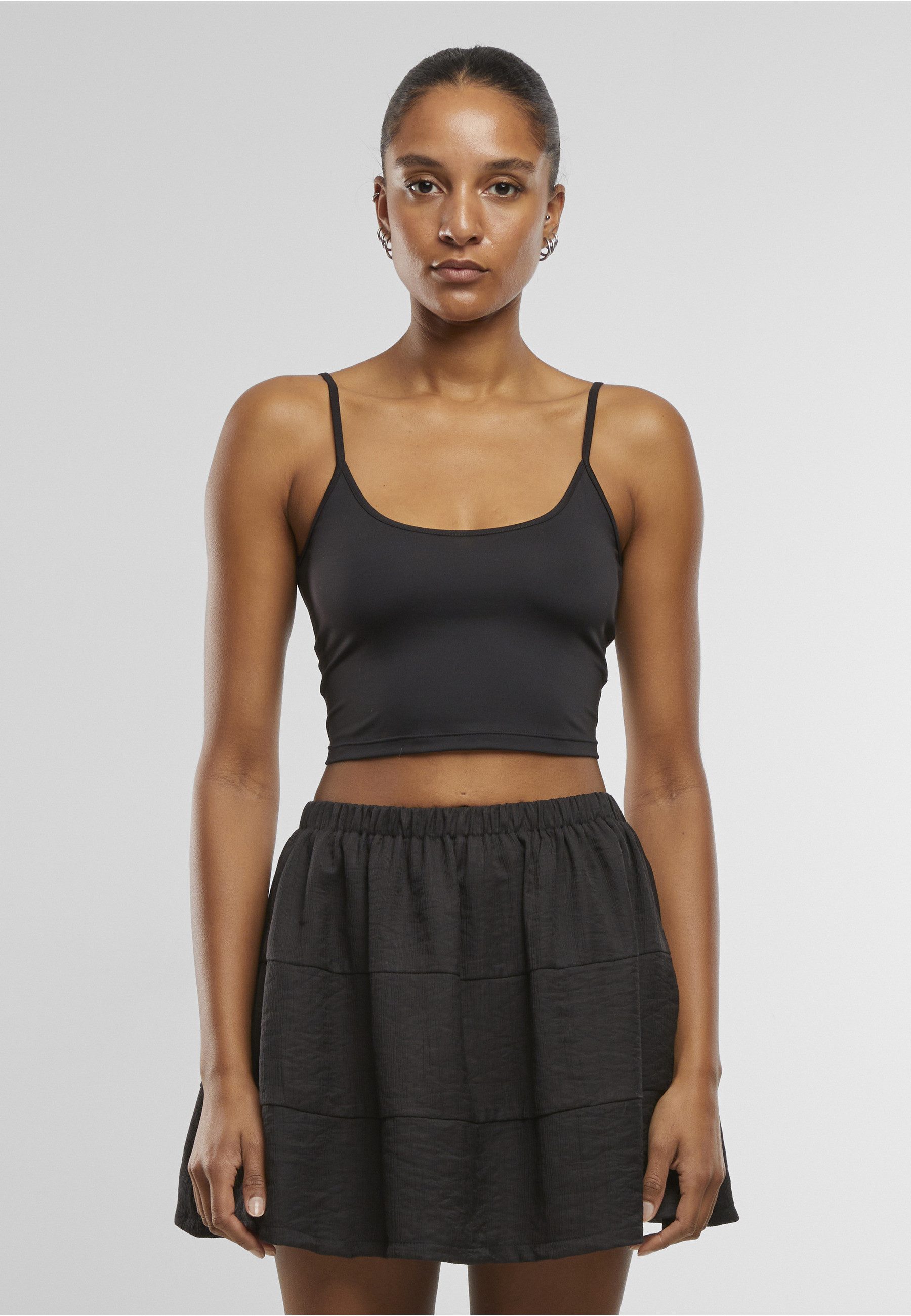 URBAN CLASSICS T-Shirt Urban Classics Ladies Basic Top Low Back Neckline (1-tlg)
