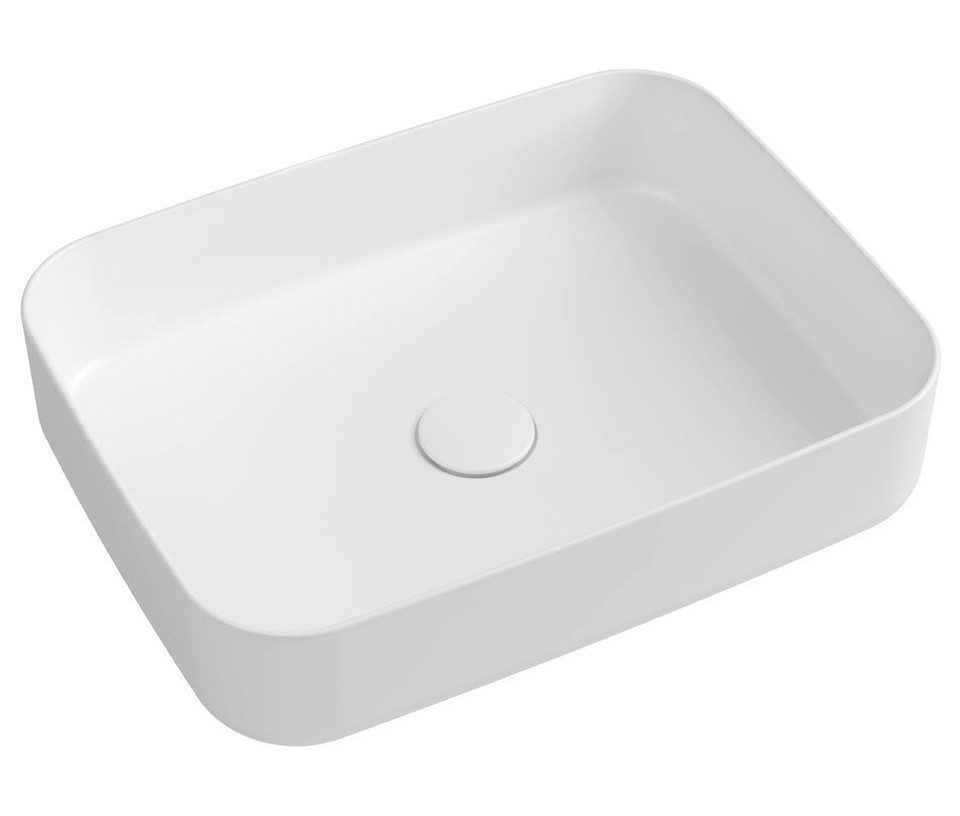 Isvea Waschtisch INFINITY RECTANGLE Aufsatzwaschbecken 50x36cm, weiß, Isvea-10NF65050