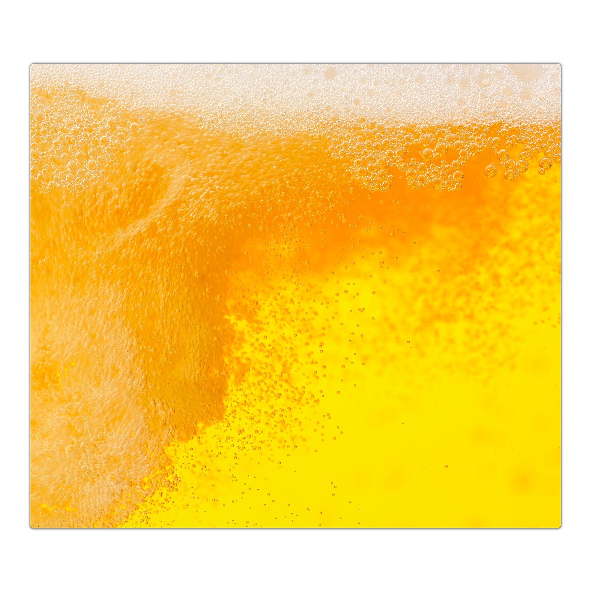 Primedeco Herd-Abdeckplatte Herdabdeckplatte Spritzschutz aus Glas Bier im Glas von Nah, Glas, (1 tlg)