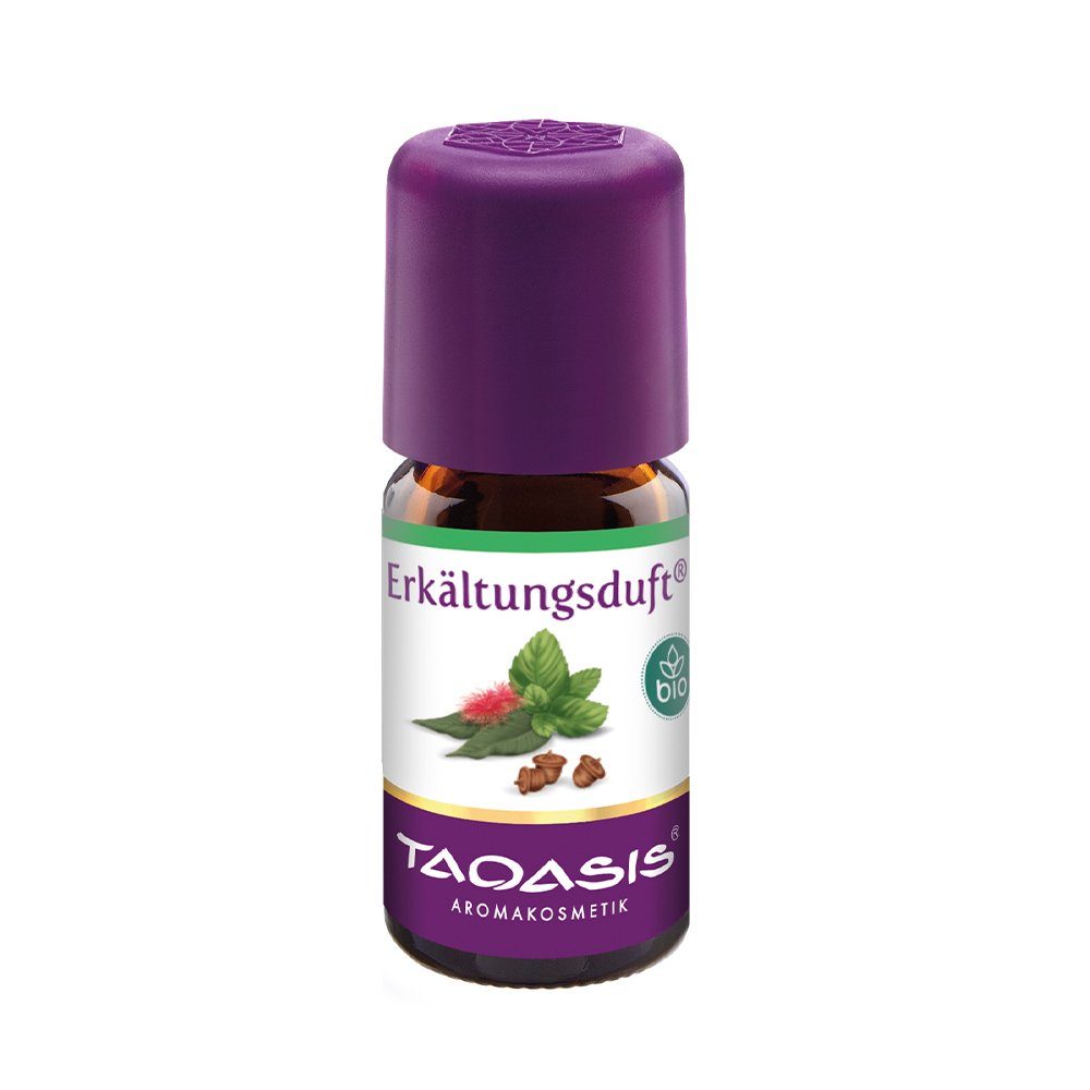 TAOASIS GmbH Natur Duft Manufaktur Duftöl ERKÄLTUNGSDUFT Bio ätherisches Öl, 5 ml, Erkältungsduft