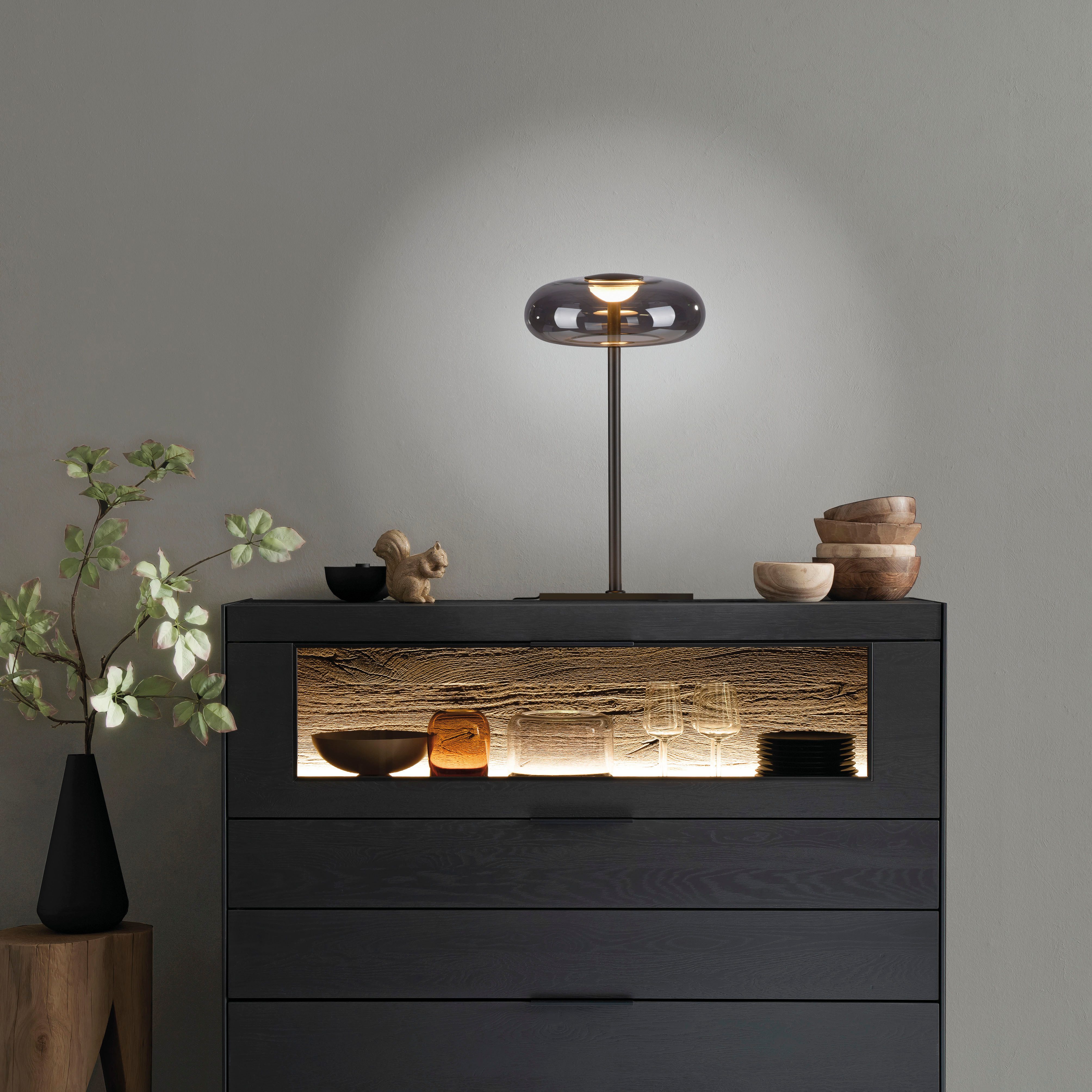 SCHÖNER WOHNEN-Kollektion LED Tischleuchte POSH, Memoryfunktion, LED fest integriert, Warmweiß, SCHÖNER WOHNEN Kollektion, Schnurdimmer, Memoryfunktion
