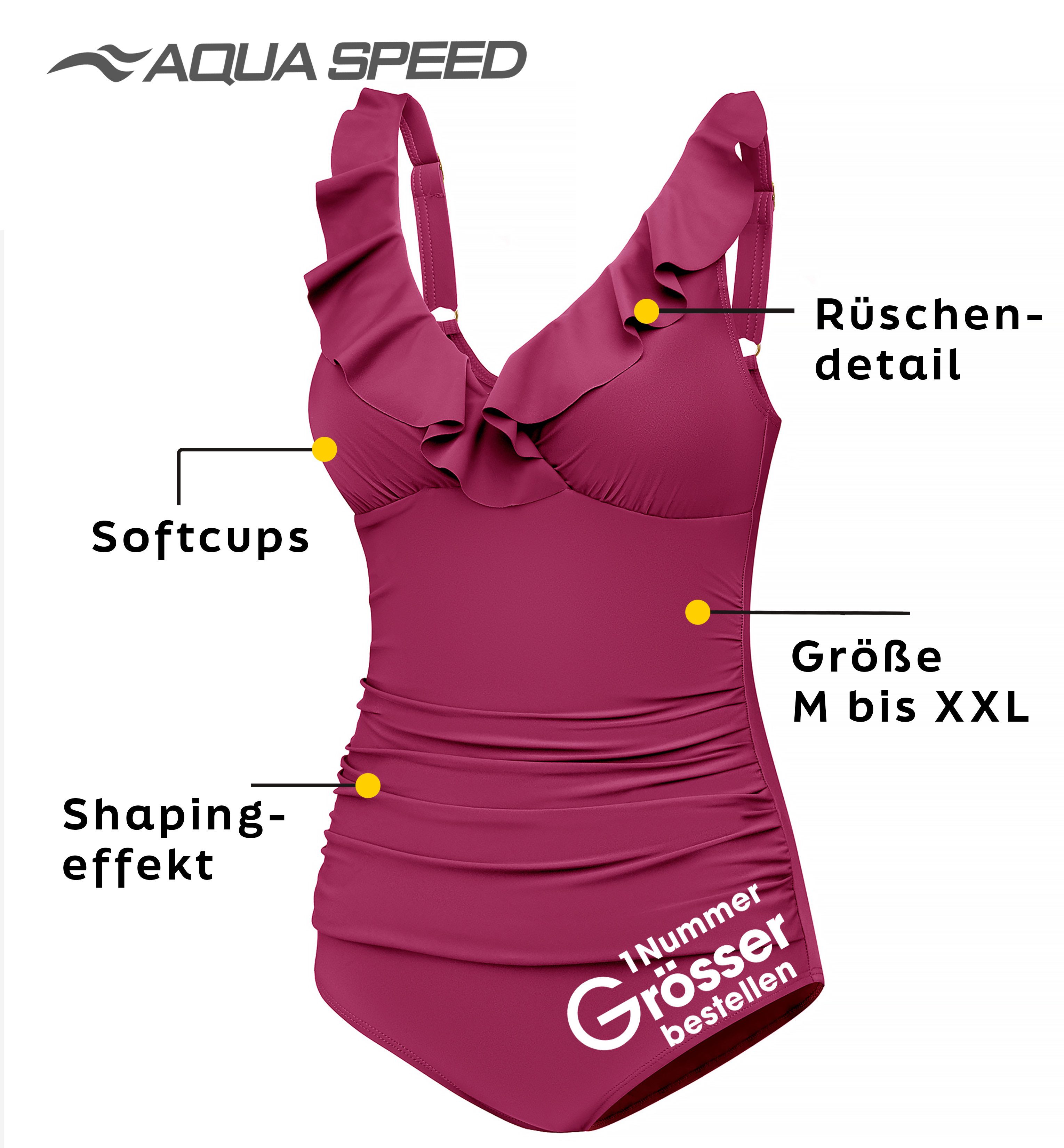 Aqua Speed Badeanzug Figur schmeichelnder Lydia Badeanzug mit kl. Handtuch günstig online kaufen