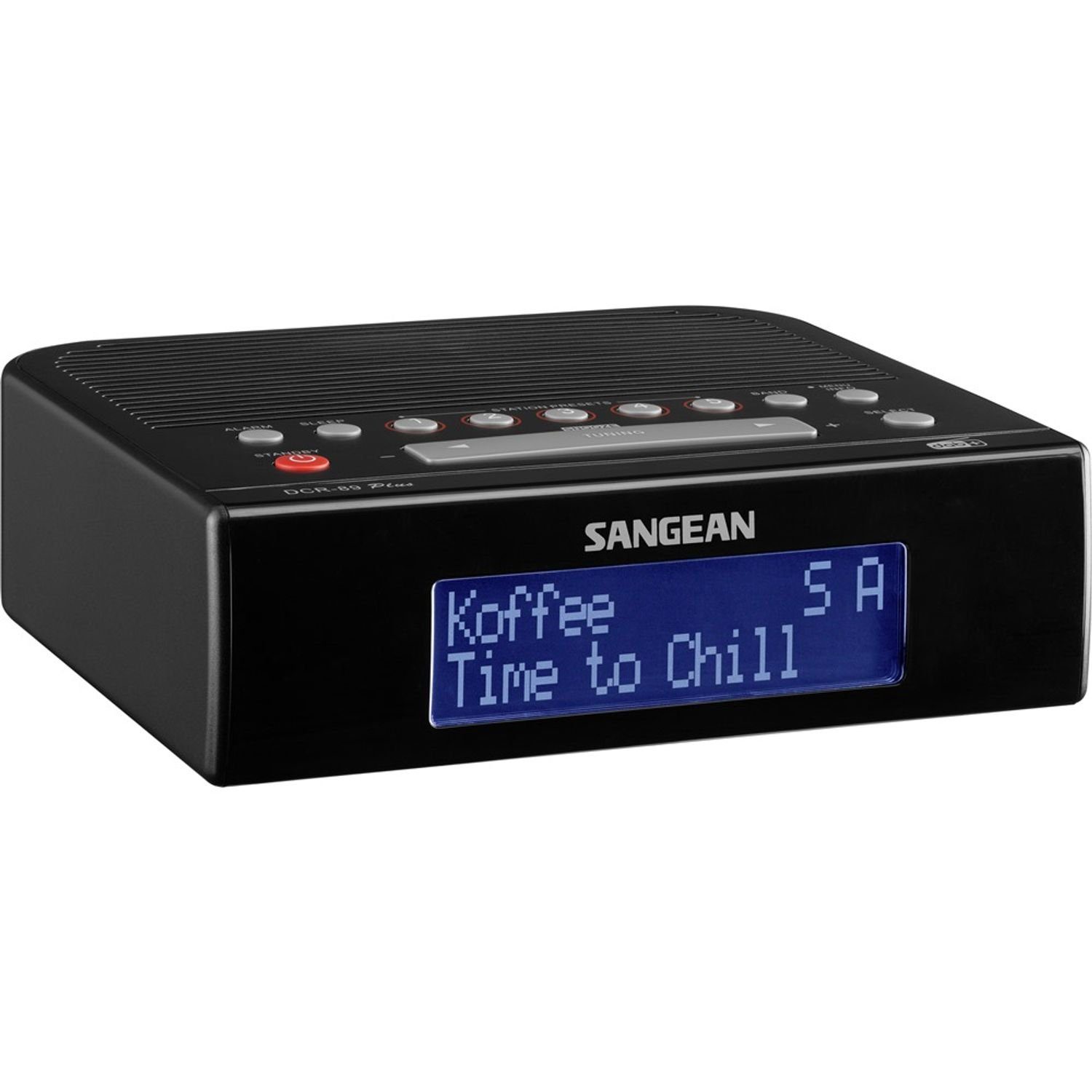Digitales (DAB) Sangean schwarz Uhrenradio (DAB) DCR-89+ dab+/FM-RDS Digitalradio