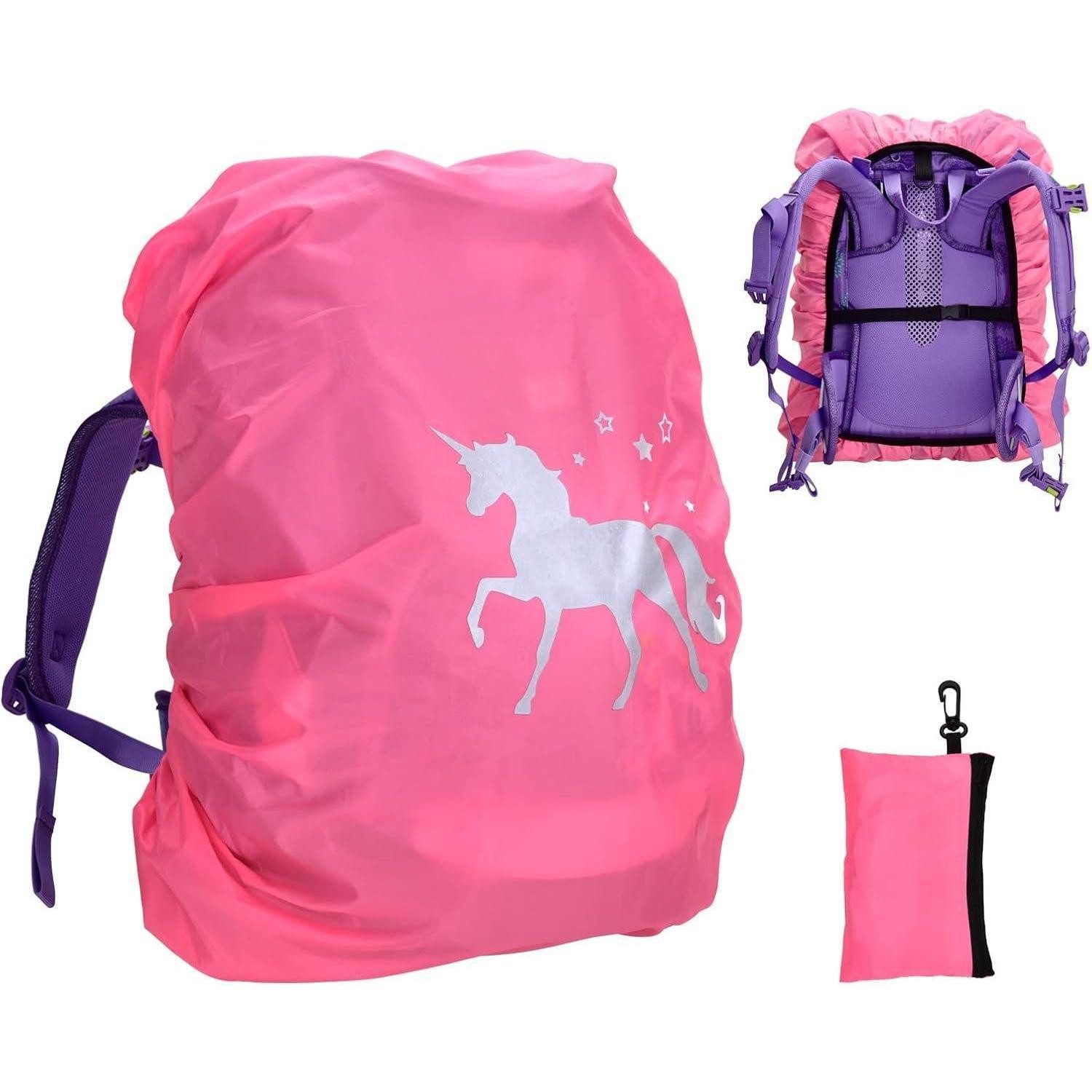 LuxusKollektion Rucksack-Regenschutz Regenschutzhülle Schulranzen Reflektoren Kinder Rosa