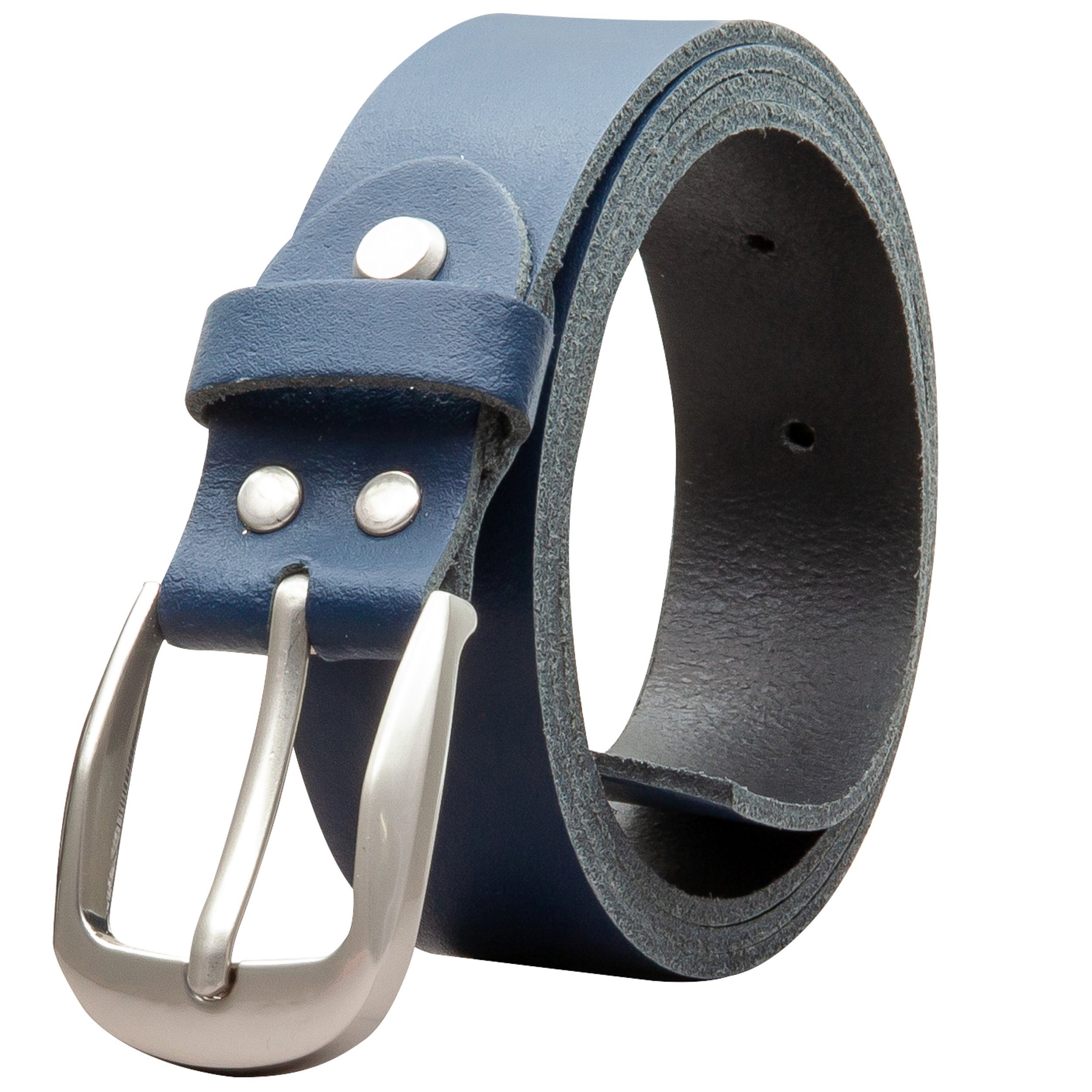 COLOGNEBELT Ledergürtel OM32-SL-Dunkelblau MADE IN GERMANY, Dunkelblau Kürz günstig online kaufen