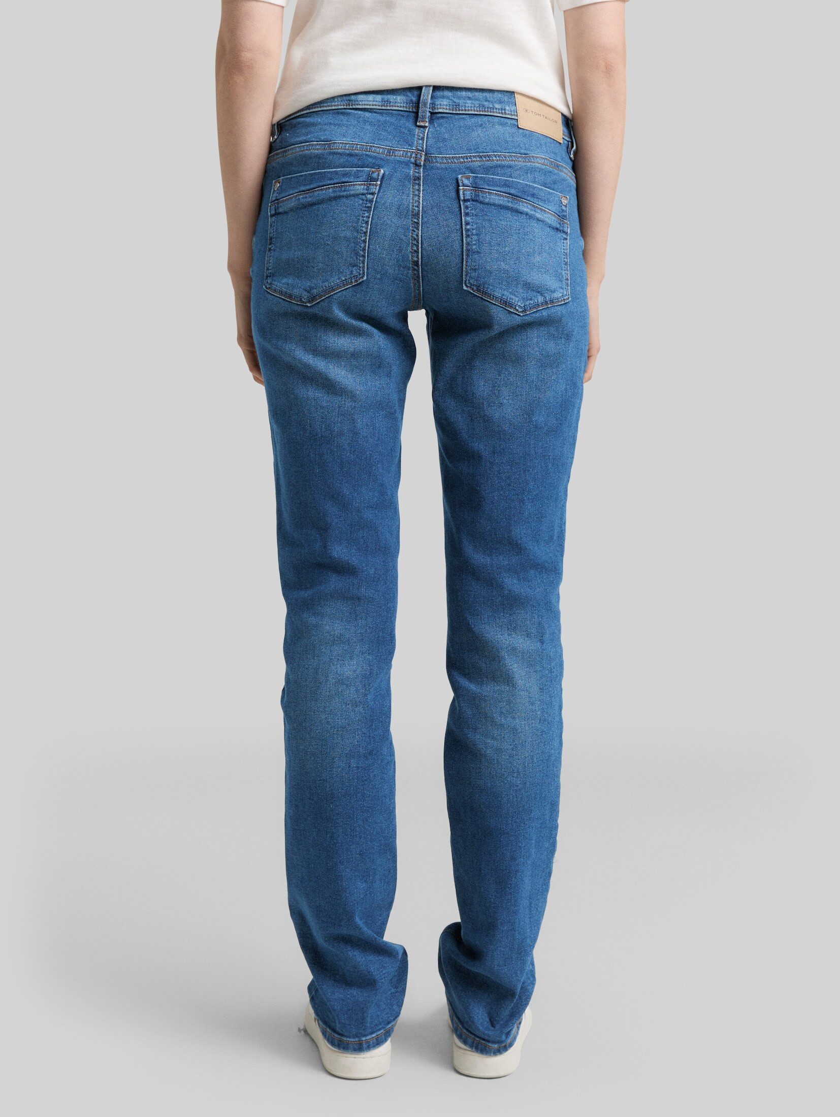 TOM TAILOR Straight-Jeans Jeanshosen TTLIVA STRAIGHT Jeans mit Stretch – Bild 4 von 5