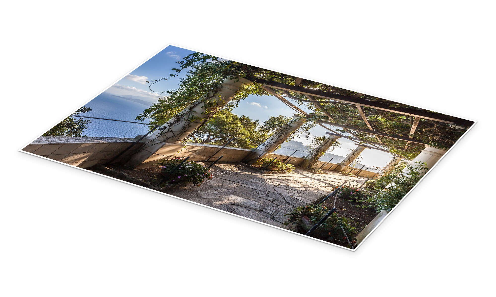 Posterlounge Wandbild Garten der Villa San Michele (Capri, Italien), Christian Müringer, erhältlich als Poster, Leinwandbild, Wandsticker oder Acrylglasbild