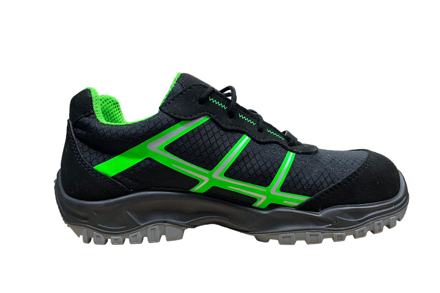 LEOPARD LEOPARD Herren Sicherheitshalbschuh E0435 schwarz/neongrün Arbeitsschuh