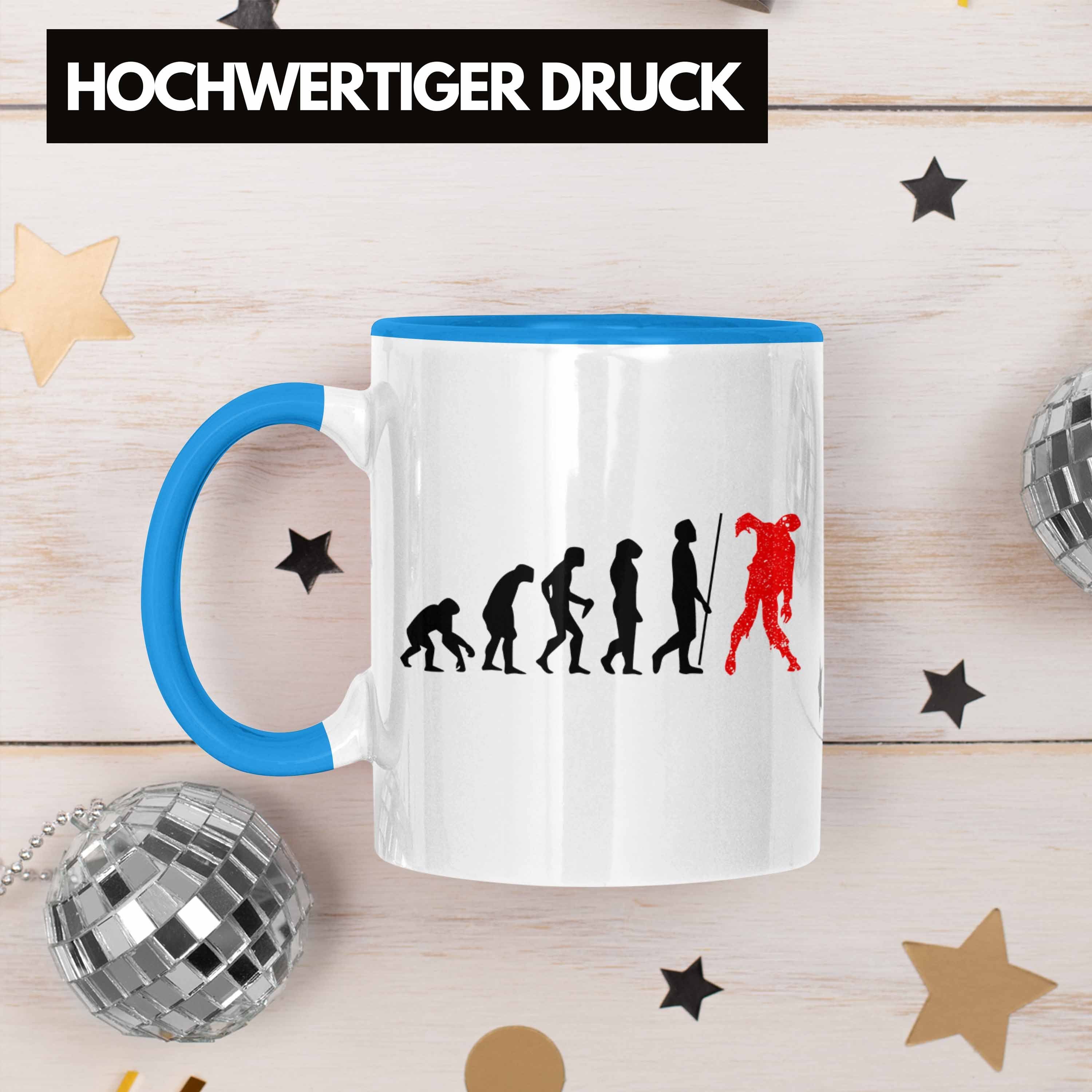 Dekoration Kürbis Tasse Tasse Becher Skelet Blau Trendation Dabbing Halloween