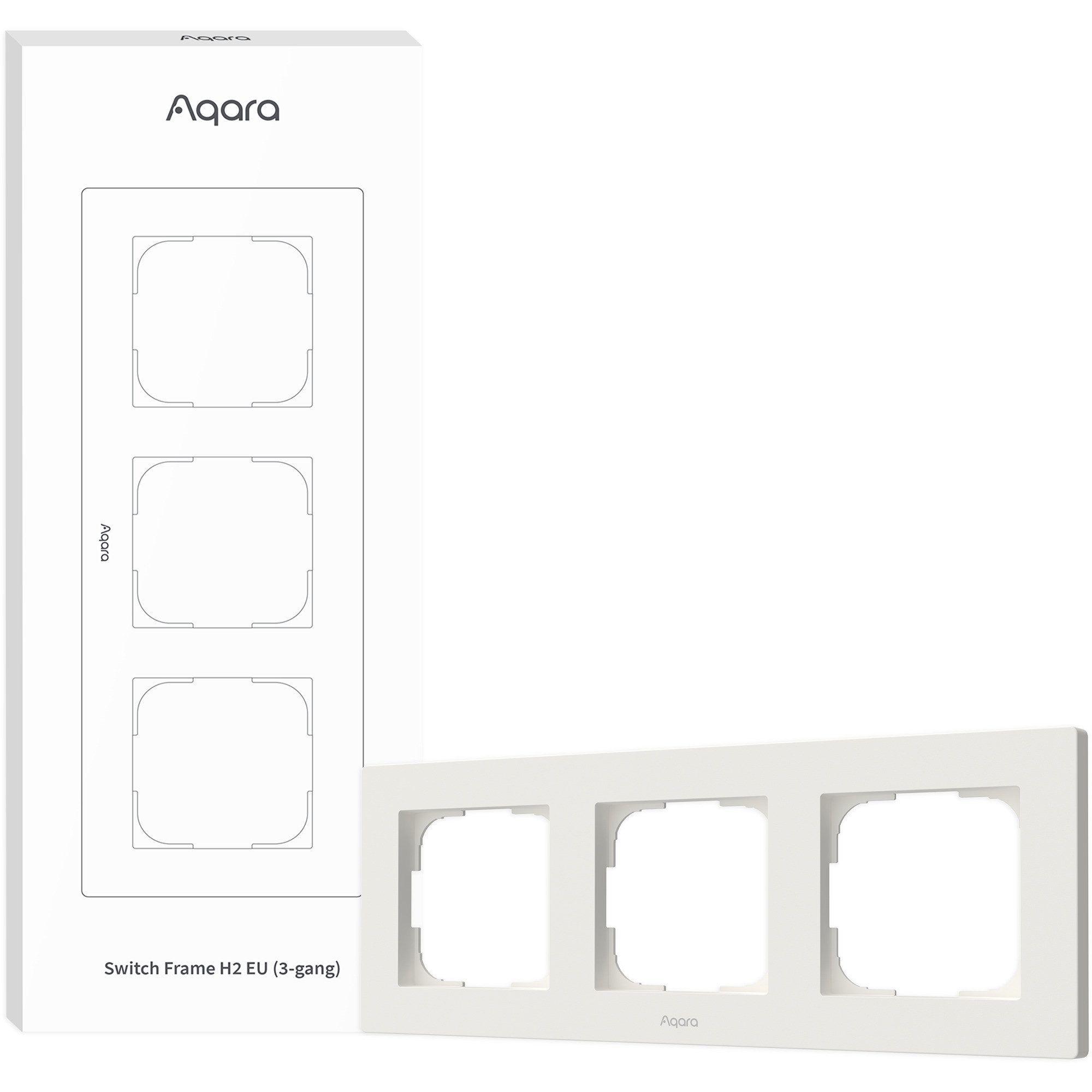 Aqara Aqara Switch Frame H2 EU (3-Gang), Einbaurahmen, Smarter Lichtschalter