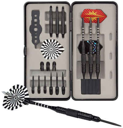 LeNoSa Dartpfeil Abbey Dartset Full Range 21 Gramm schwarz • STEEL TIP/SOFT TIP