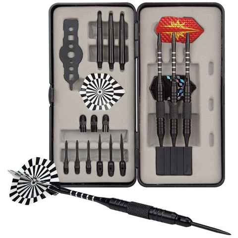 LeNoSa Dartpfeil Abbey Dartset Full Range 21 Gramm schwarz • STEEL TIP/SOFT TIP