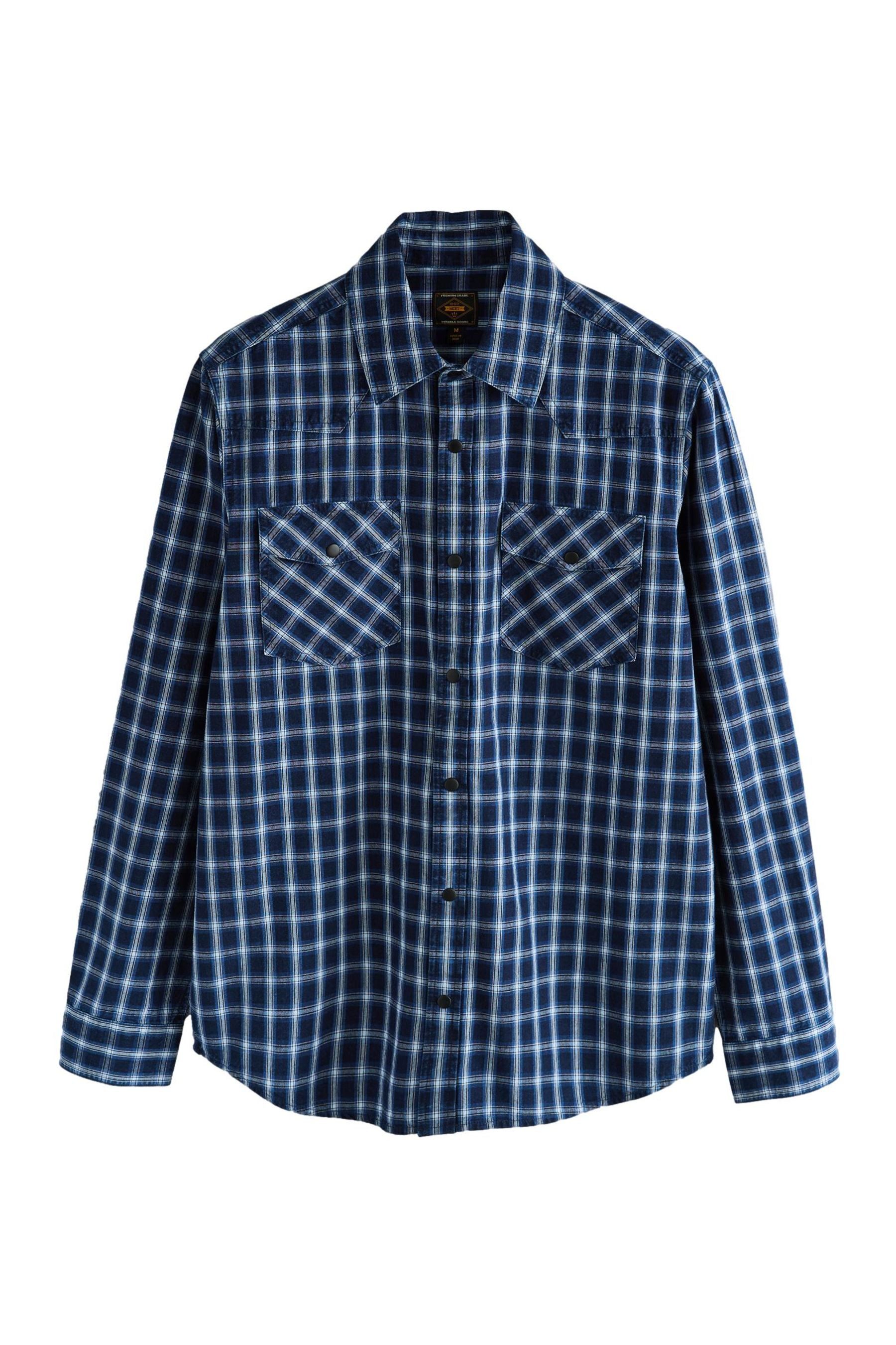 Langarmhemd Karohemd mit langen Ärmeln im Western-Stil