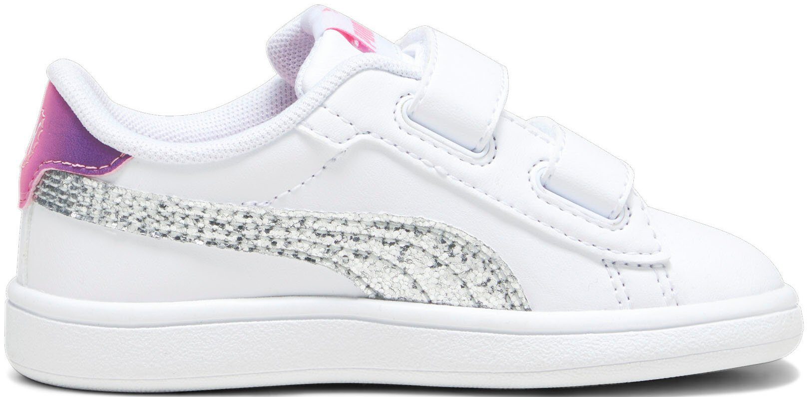 White-PUMA PUMA PUMA GLOW L Silver-Strawberry SMASH 3.0 Pop STAR Sneaker V INF Burst-Purple