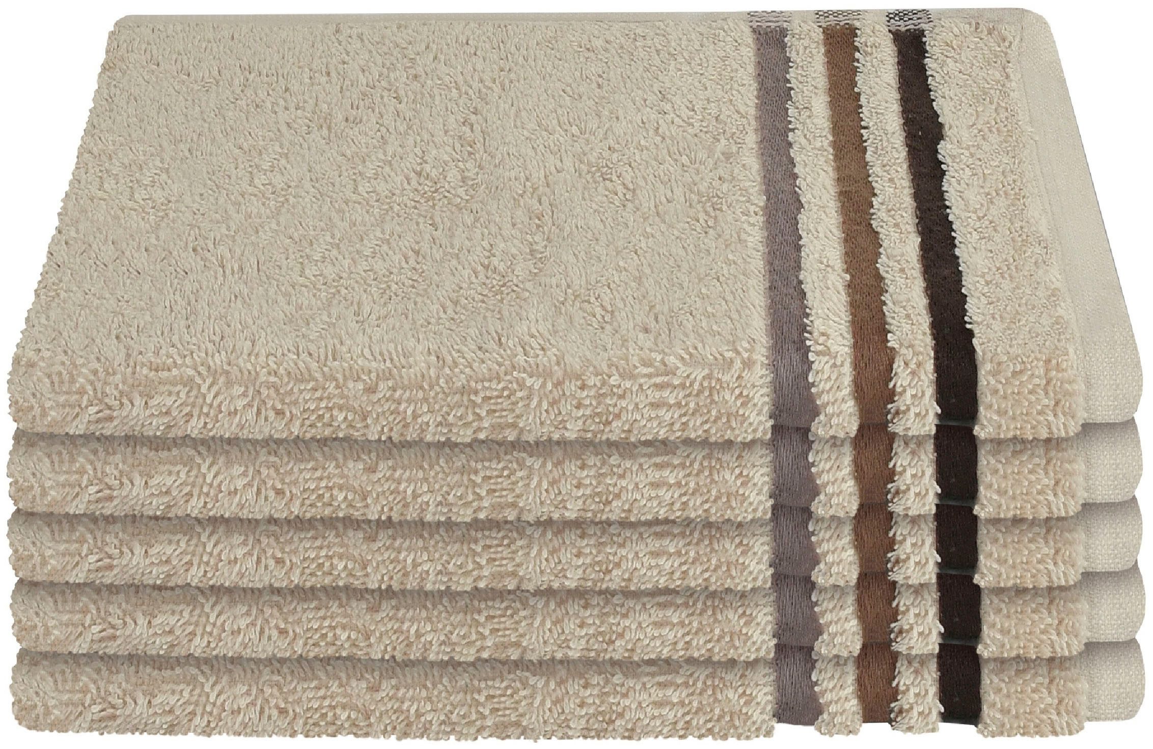 Schiesser Gästehandtücher Skyline Color aus 100 % Baumwolle mit eleganter S günstig online kaufen