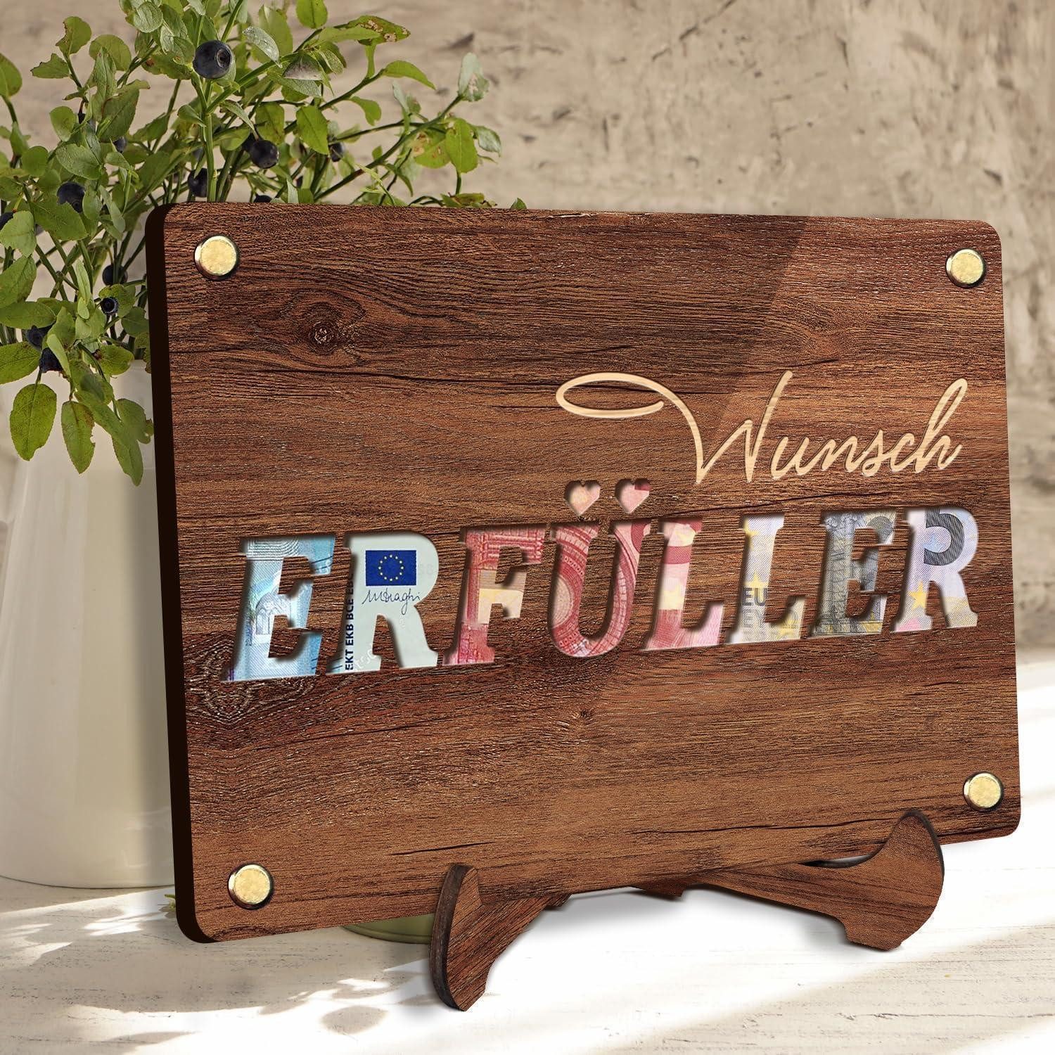 LuxusKollektion Grußkarte Geldgeschenk Holz Ständer Geburtstag Hochzeit Verpackung Erfüller