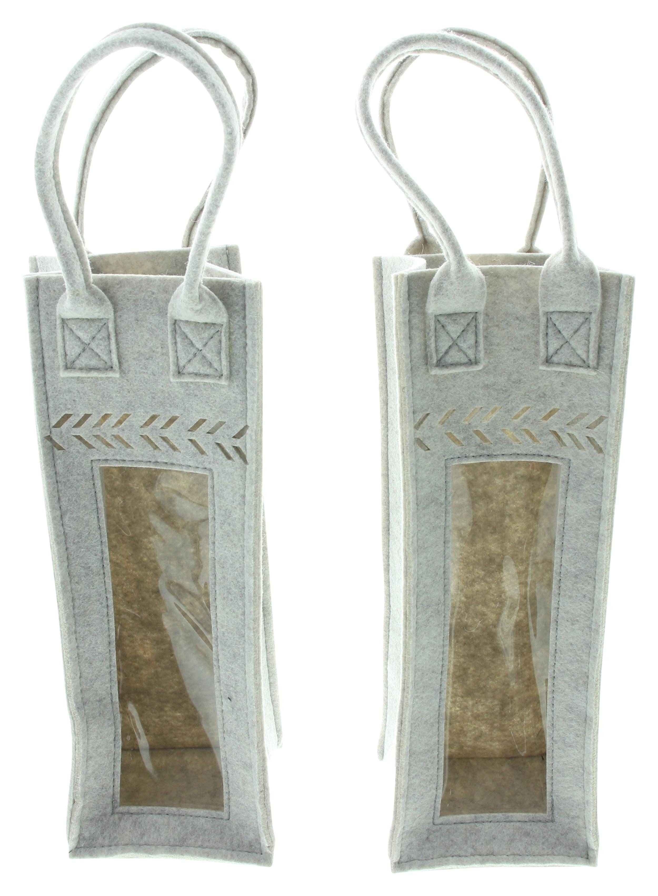 Frank Flechtwaren Tragetasche Geschenktasche "Fenster", 2er Set