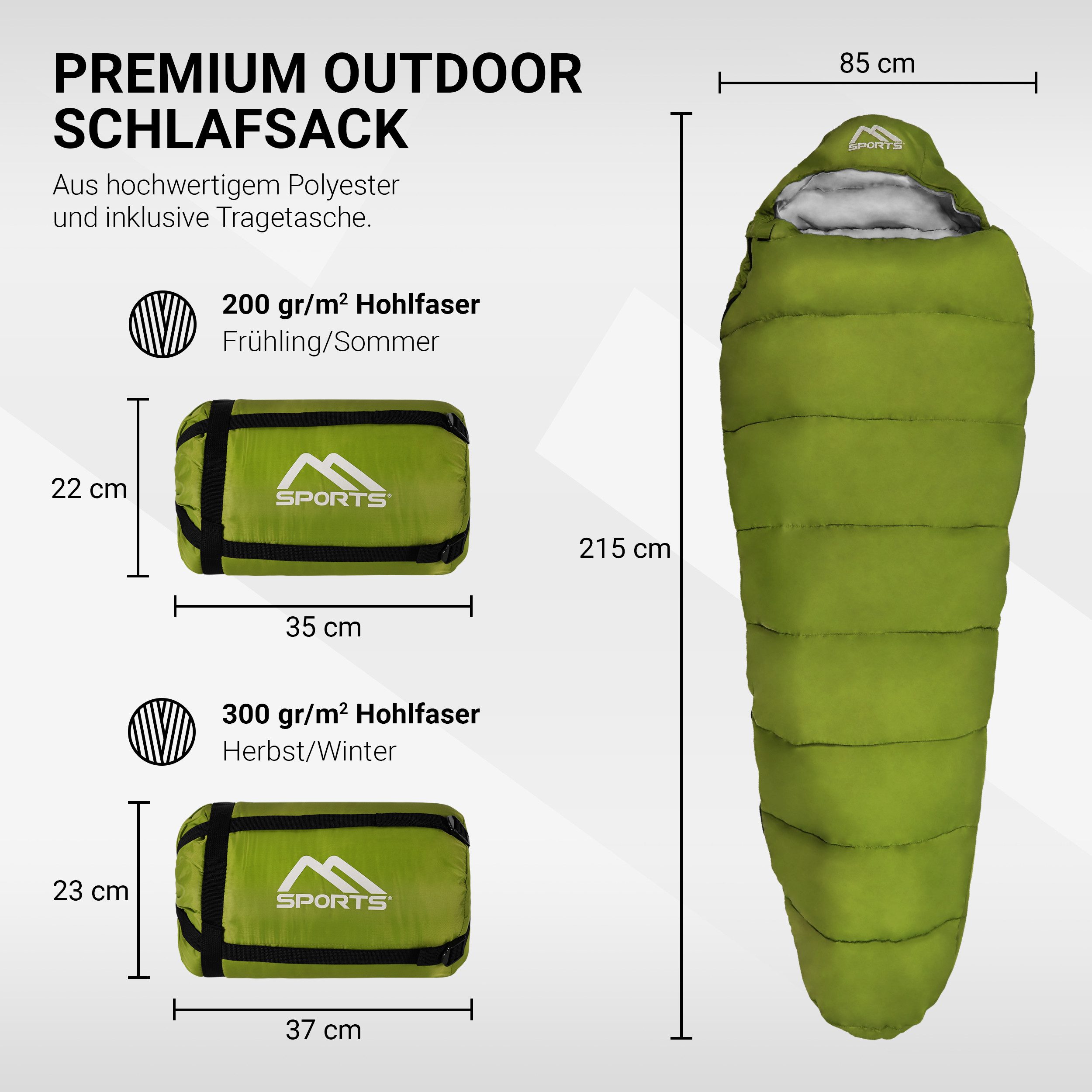 MSports® Schlafsack Schlafsack Outdoor inkl. Tragegurt günstig online kaufen