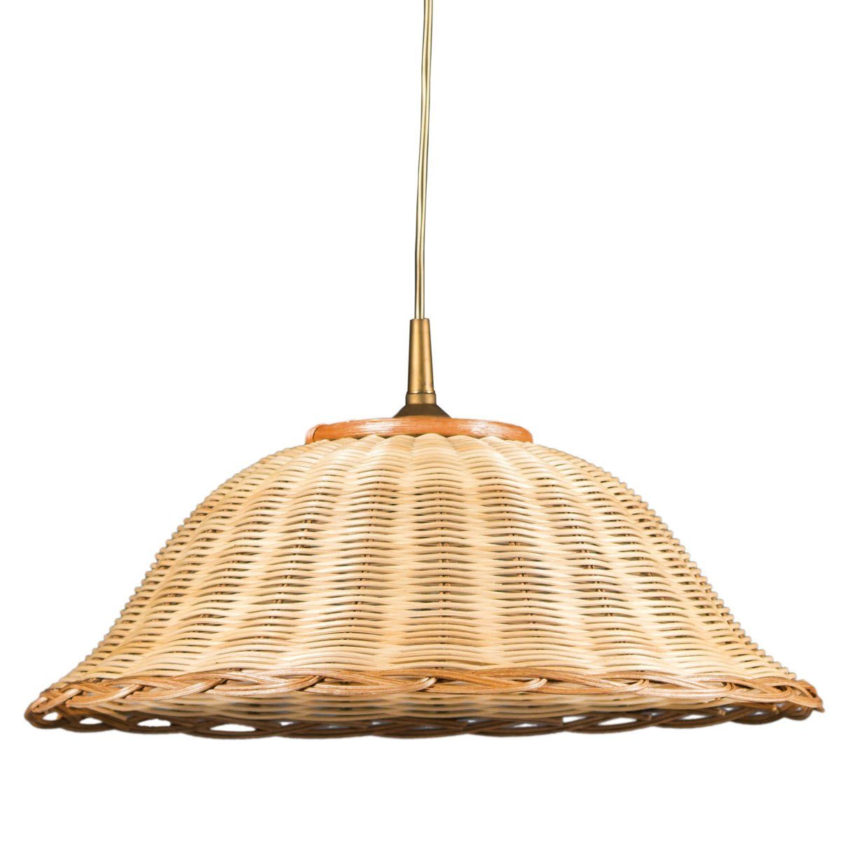 Helios Leuchten Hängeleuchte Rattan, Korblampe, Rattanlampe skandinavischer Stil, Boho Hängelampe, für Küche Esszimmer Wohnzimmer, Deckenlampe hängend Rattan Korb