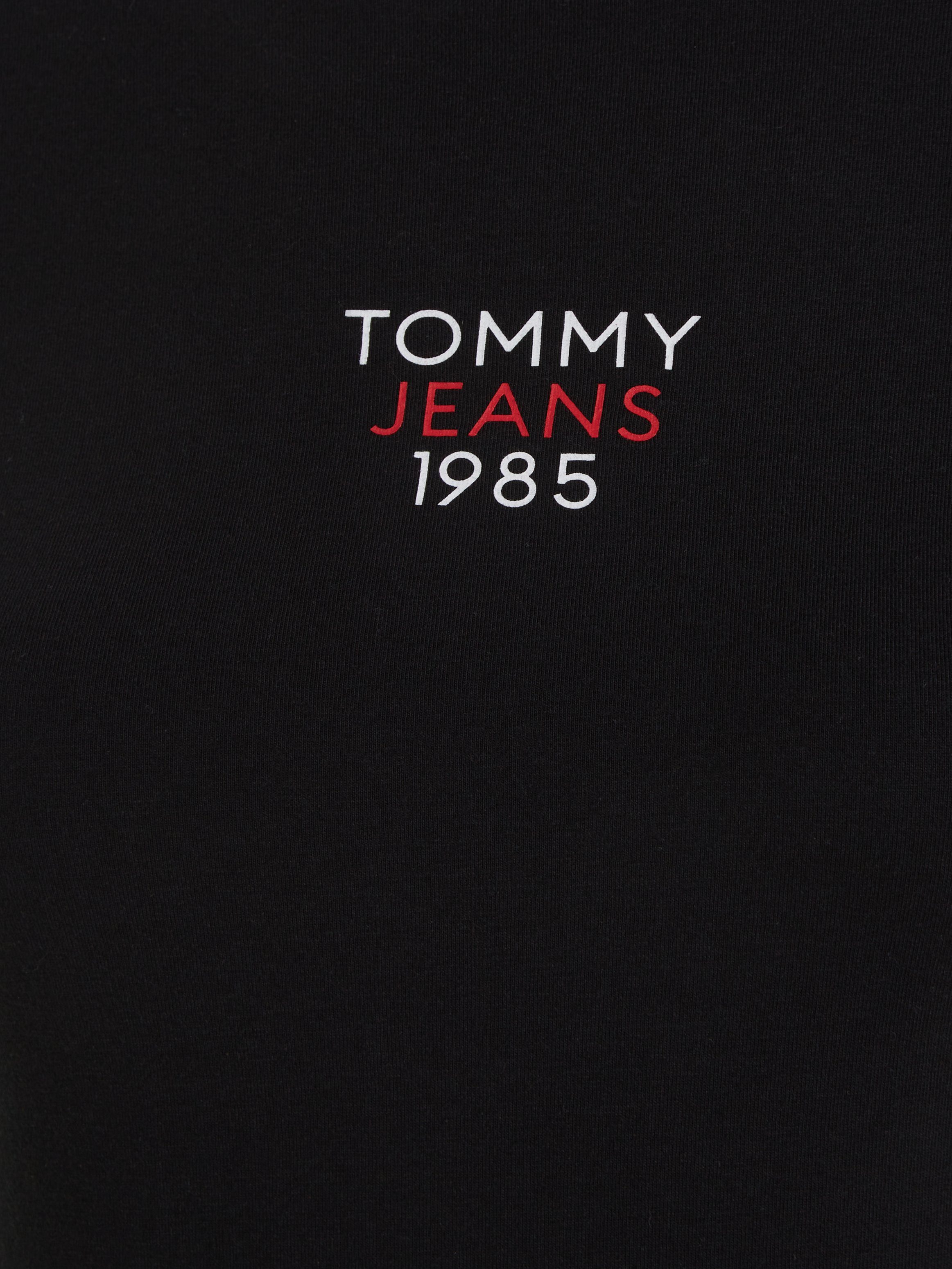 Jeans SLIM Tommy LOGO T-Shirt 1 Jeans Curve ESSENTIAL Black mit Logo-Schriftzug TJW Tommy LS EXT