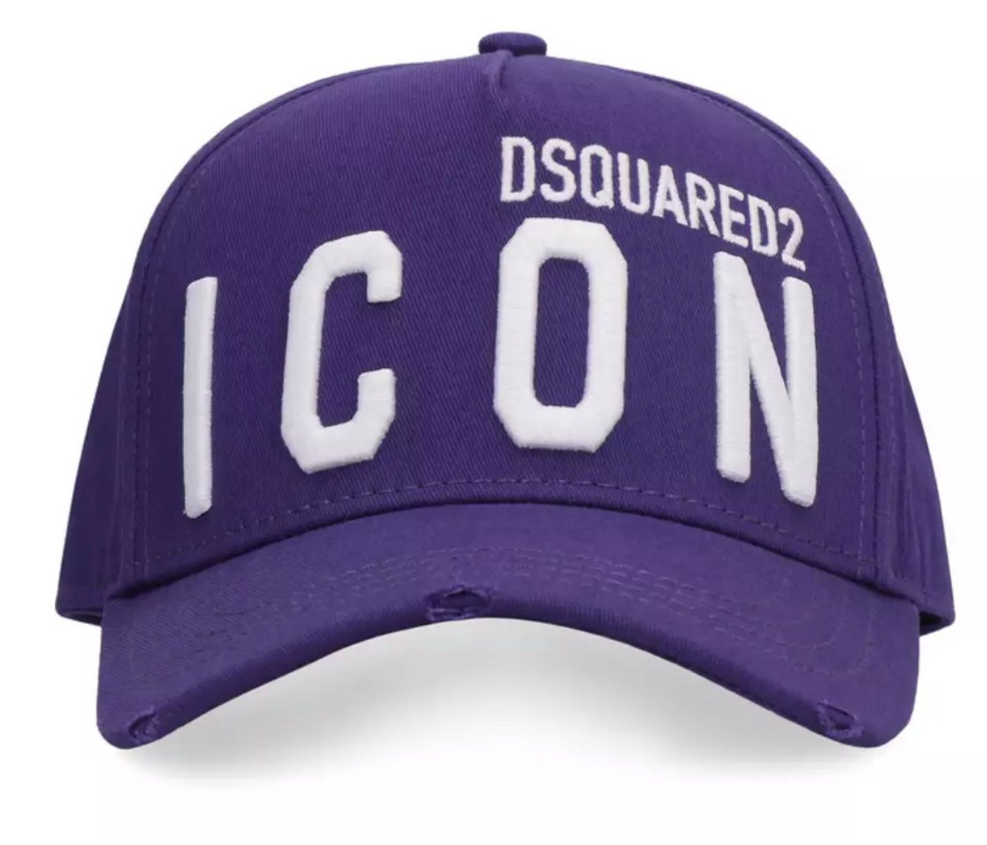 Dsquared2 Baseball Cap Basebalkappe Icon DSQ2 Logo Cap Kappe Mütze Mailand ansässiges Label mit leicht zerfetzt für einen Vintage-Look