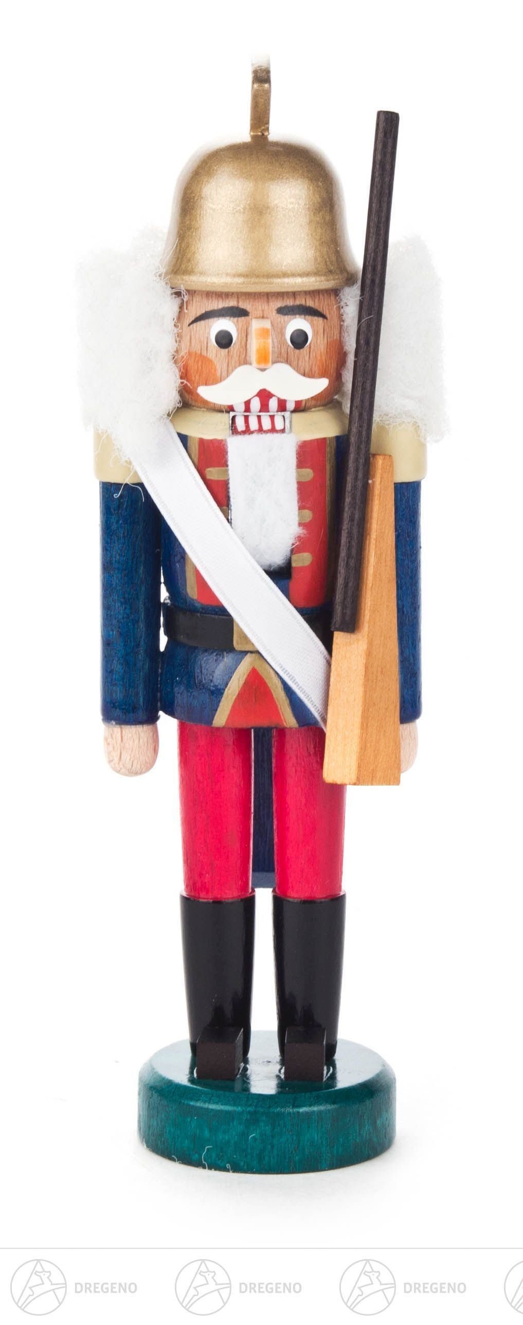 Dregeno Erzgebirge Nussknacker Nussknacker Gardesoldat blau-rot Breite x Höhe x Tiefe 5 cmx13,5 cmx4